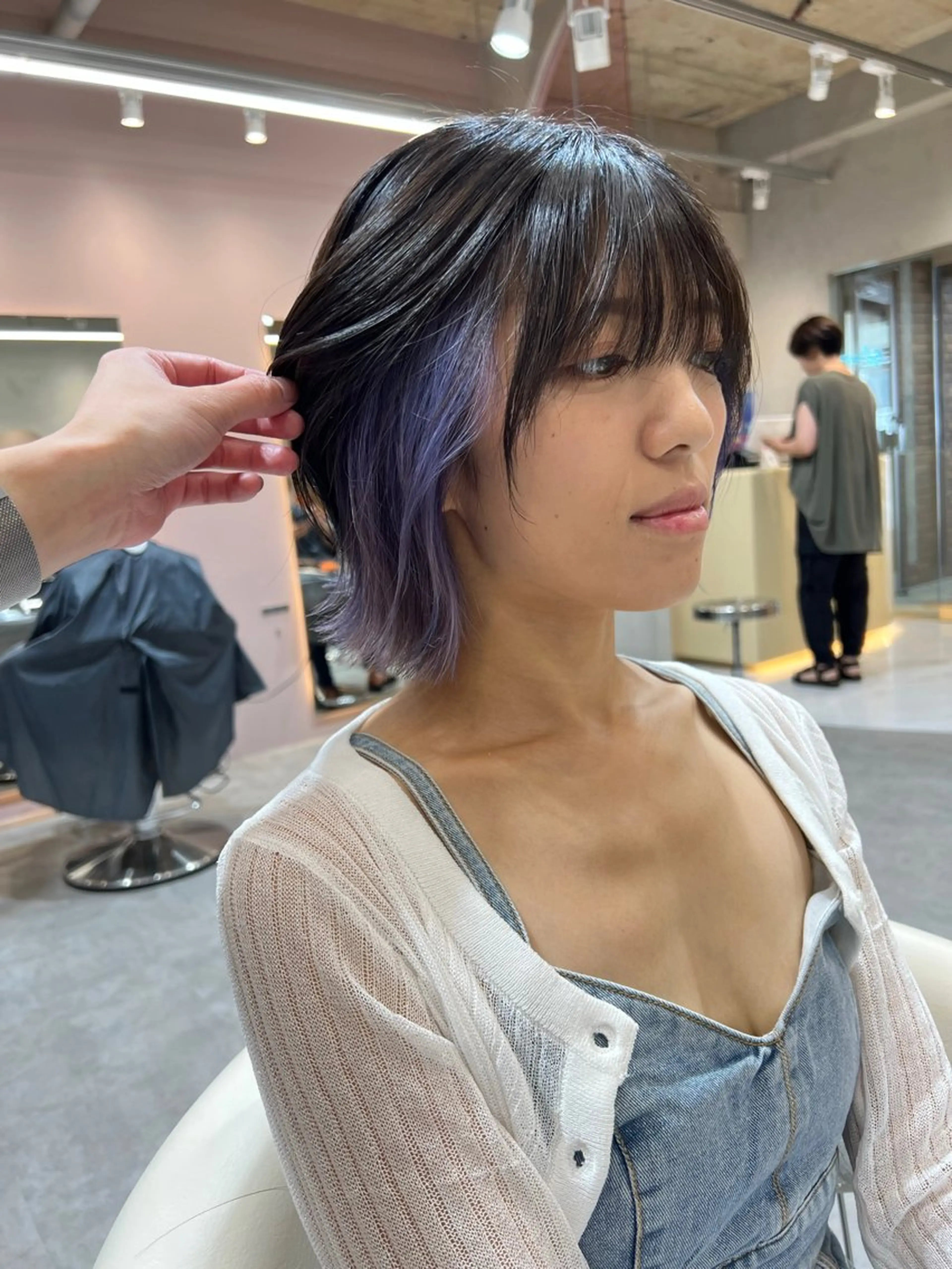 ショート カラー ヘアアレンジ パープルカラー 🇰🇷韓国メンズ 特化🇰🇷松永恭征のヘアスタイル