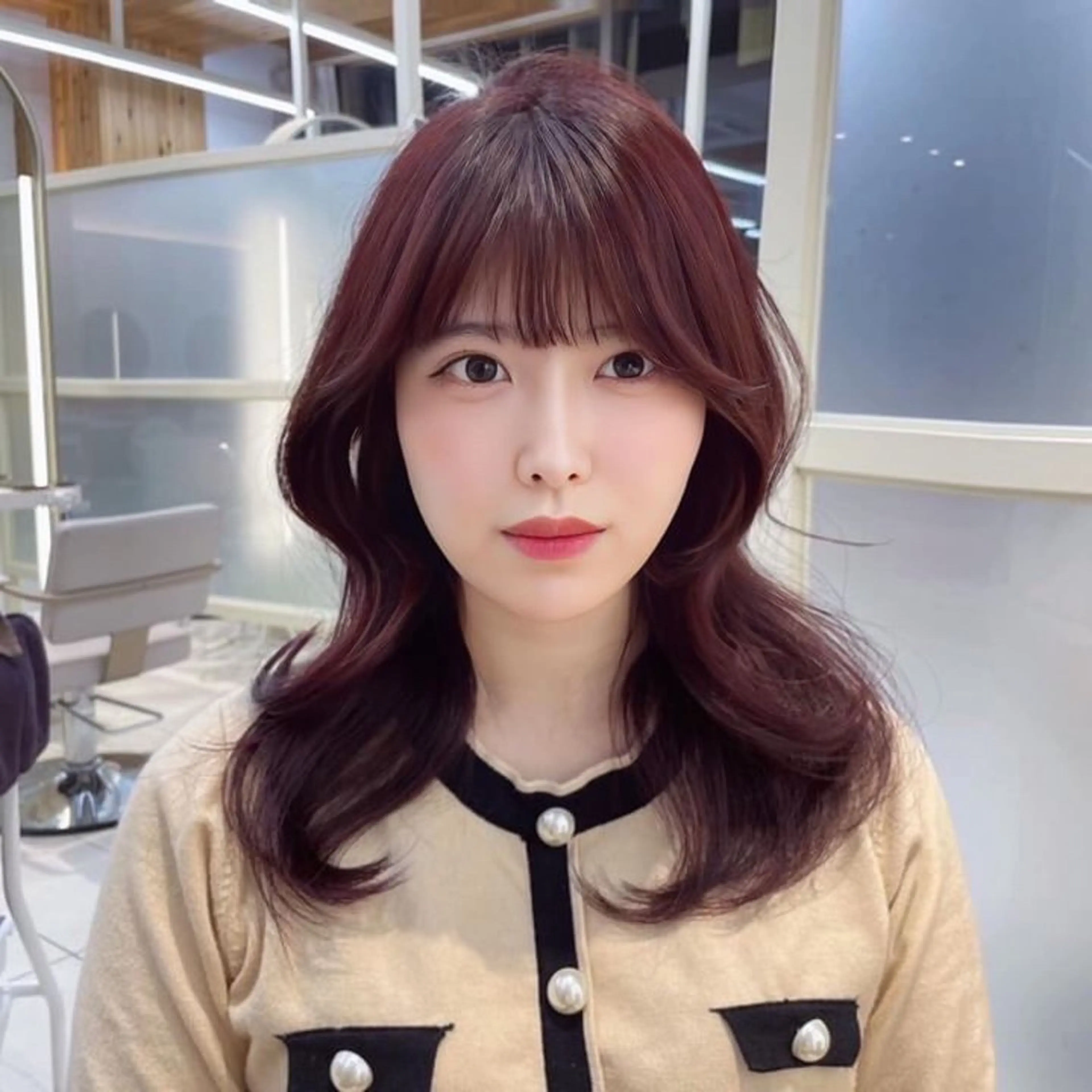 セミロング カット ヘアカラー トリートメント 顔周り特化/ 韓国ヘア/TAKUのヘアスタイル