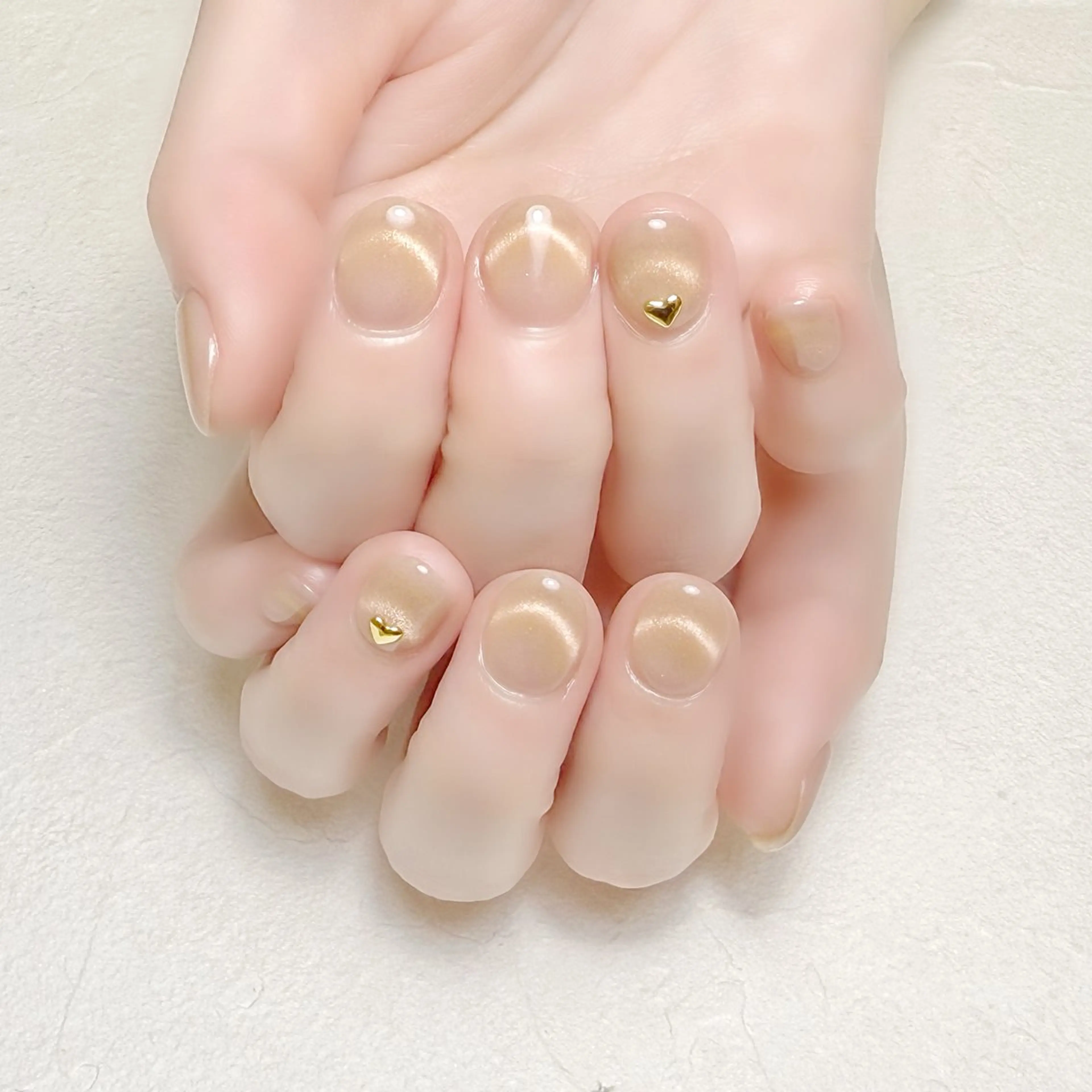 ネイル マグネットネイル オフィスネイル ワンカラーネイル オレンジ 春ネイル rouse nail RISATOのネイルデザイン