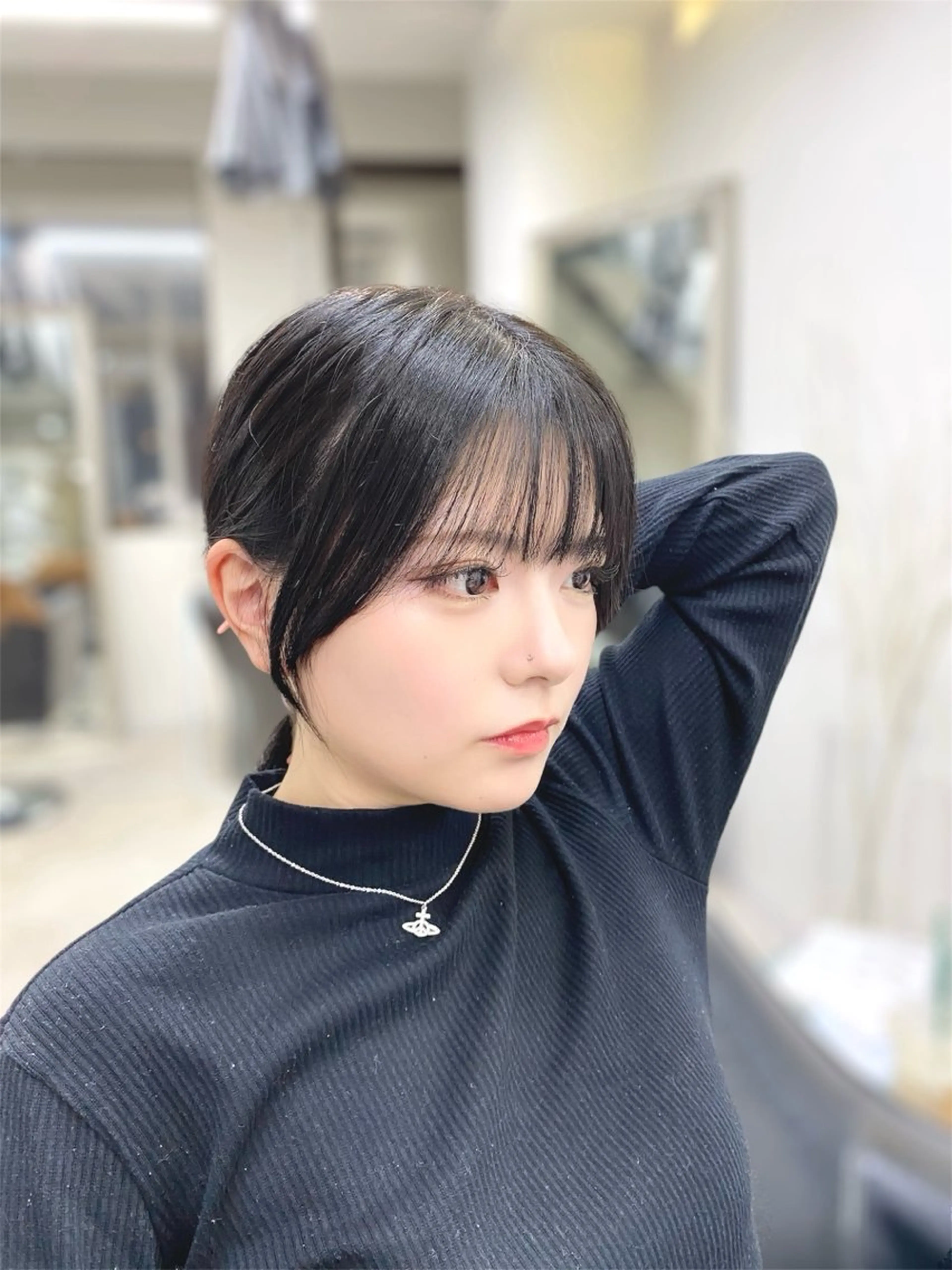 セミロング 顔周りカット ChLem所属・ショート✨レイヤー✨ 池田　慧太のヘアスタイル