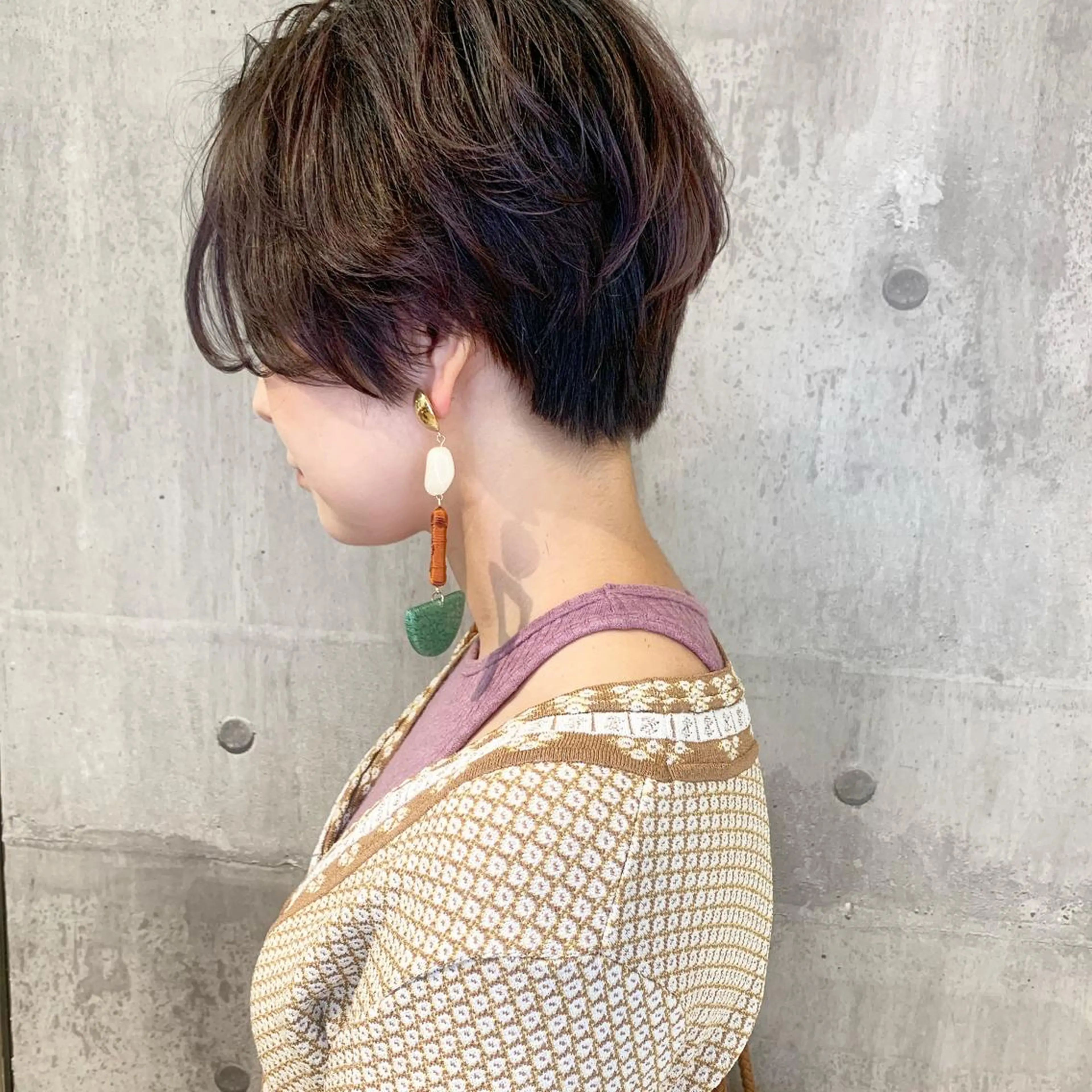 ショート カラー ベージュカラー ラベンダーカラー ラベンダーベージュ ショートヘア ﾊｲﾄｰﾝ/ｼｮｰﾄ 村上淳乃🐥のヘアスタイル