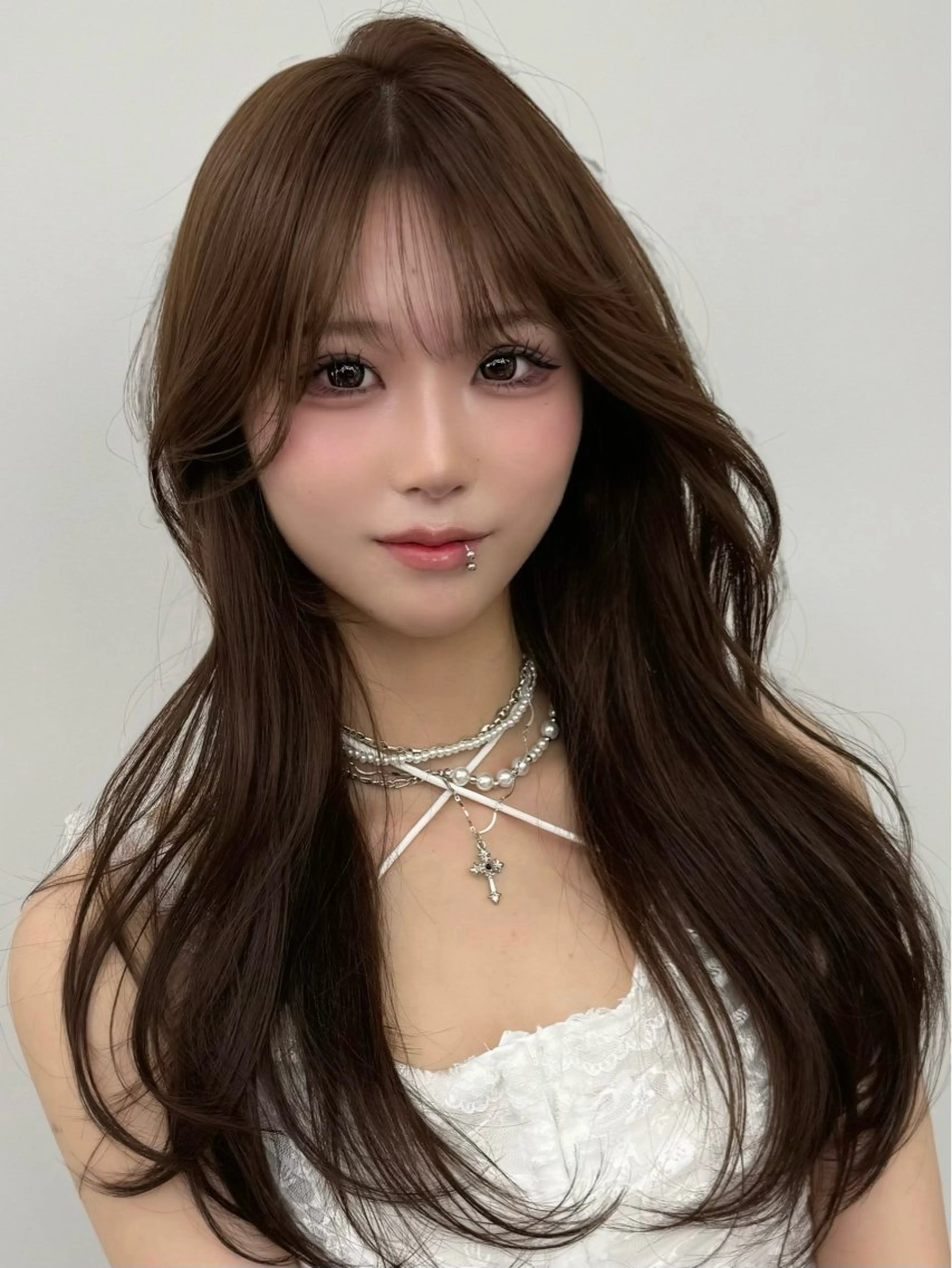 ロング カラー カット ヘアカラー 顔まわりの神様 藤嶋秀幸のヘアスタイル