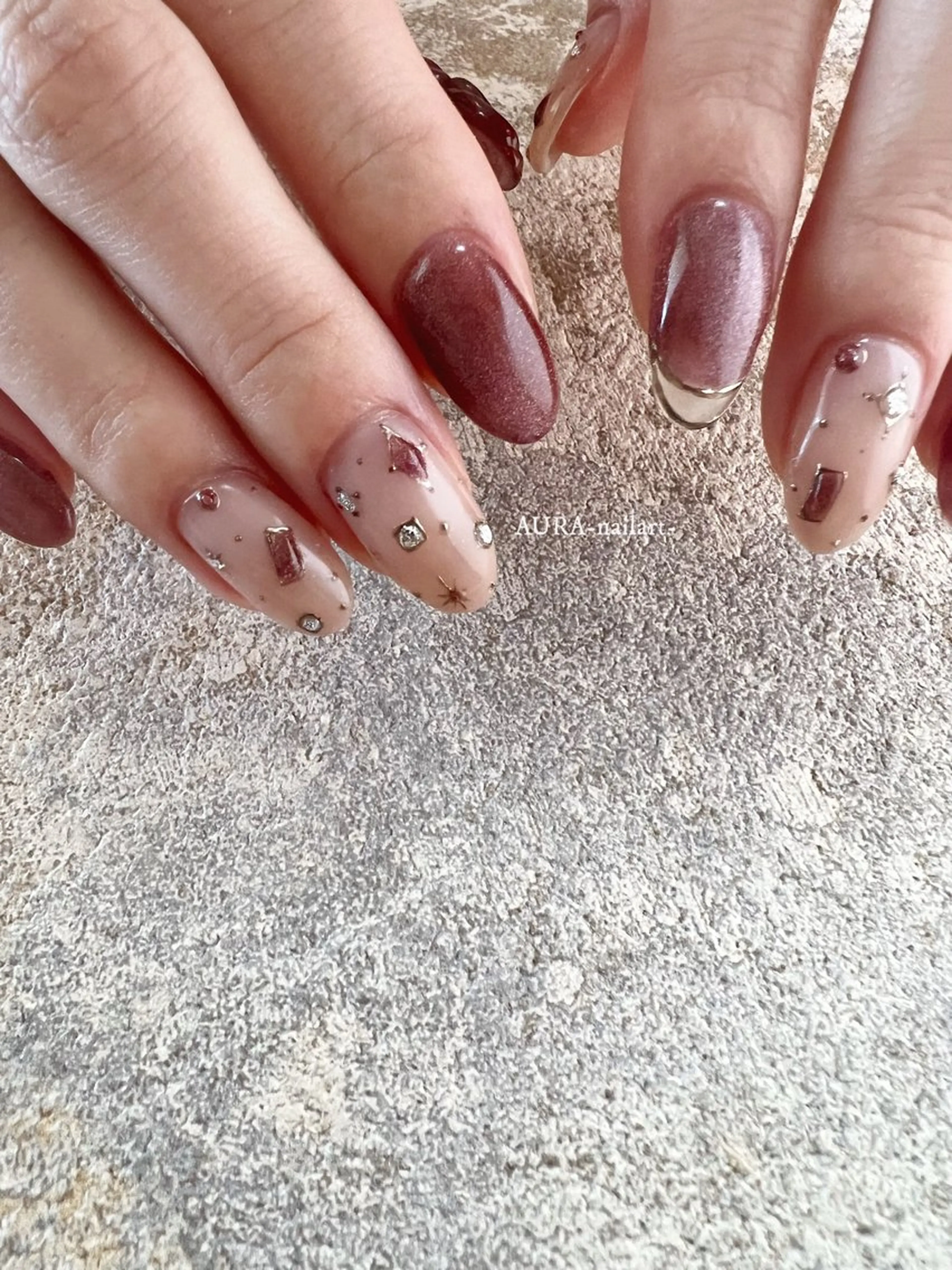 ネイル ハンドネイル フットネイル AURA nailartのネイルデザイン