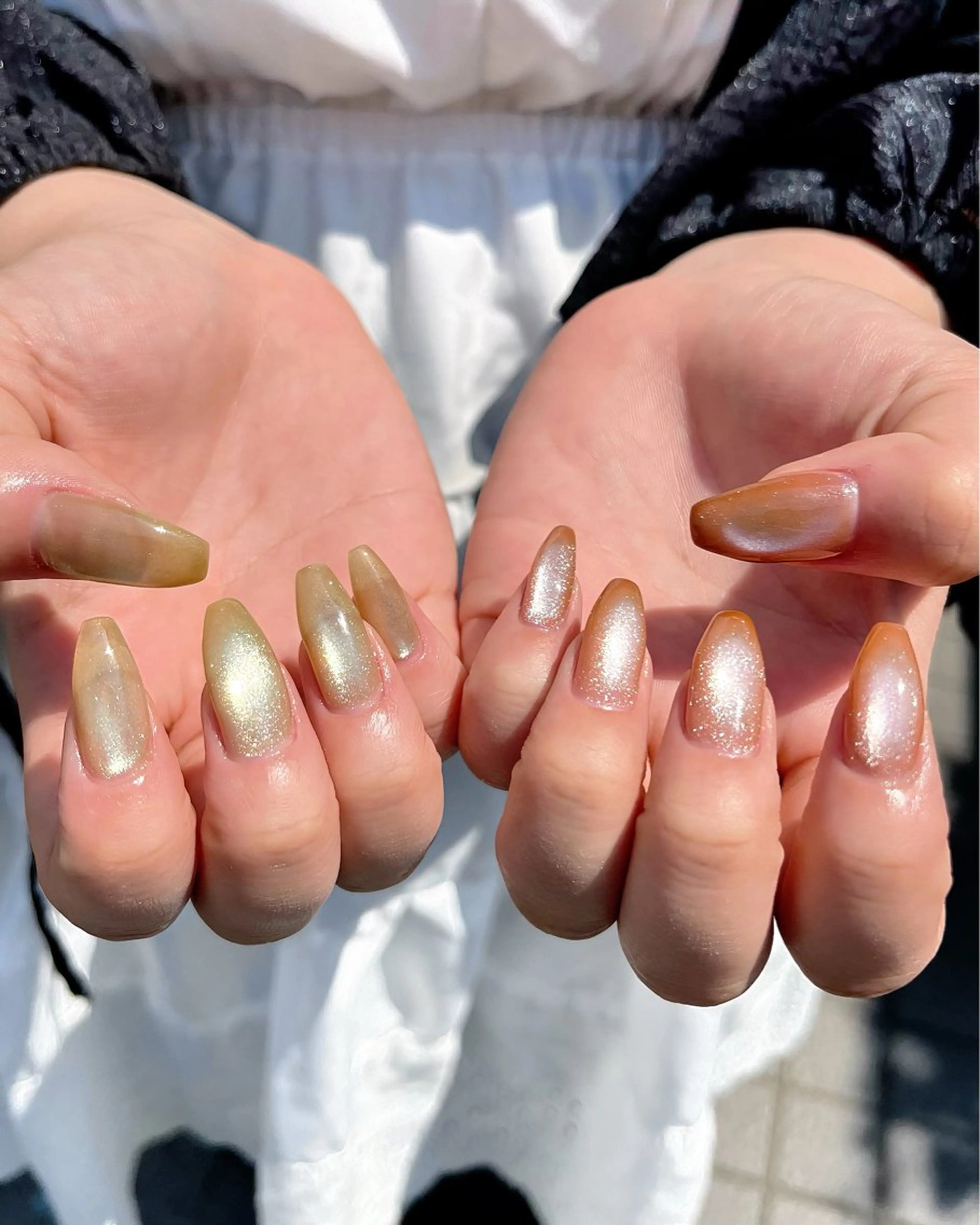 ネイル ハート マグネットネイル ミラーネイル ネイビー 赤色 ハンドネイル ハンドケア 🫧OPELIA NAIL渋谷🫧のネイルデザイン