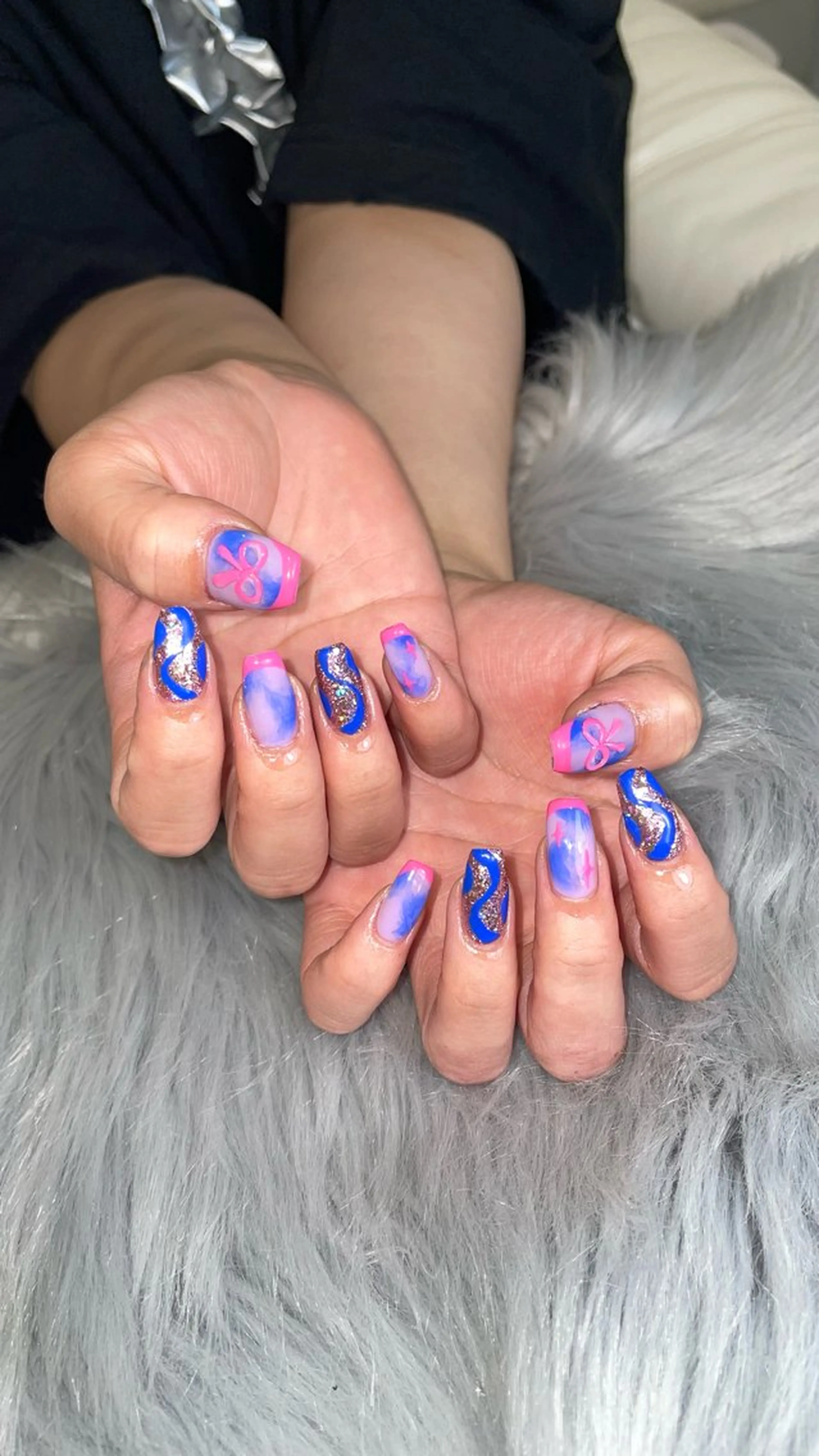 ネイル ラメ(グリッター) RICO NAIL所属・RICO Nail パーツつけ放題🌈のネイルデザイン