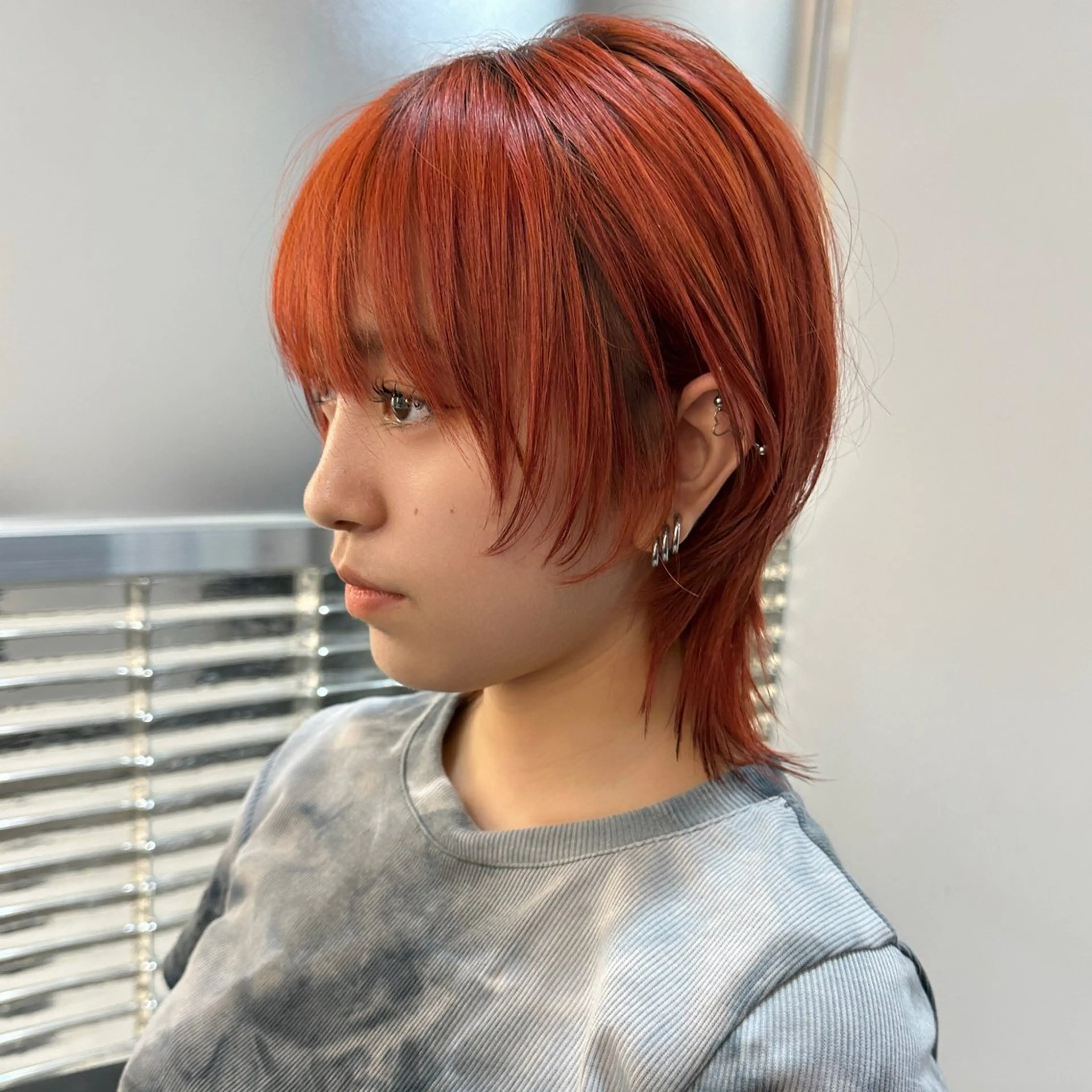 ショート カラー FBeauty 青山店所属・透明感カラー& 外国人風パーマのヘアスタイル
