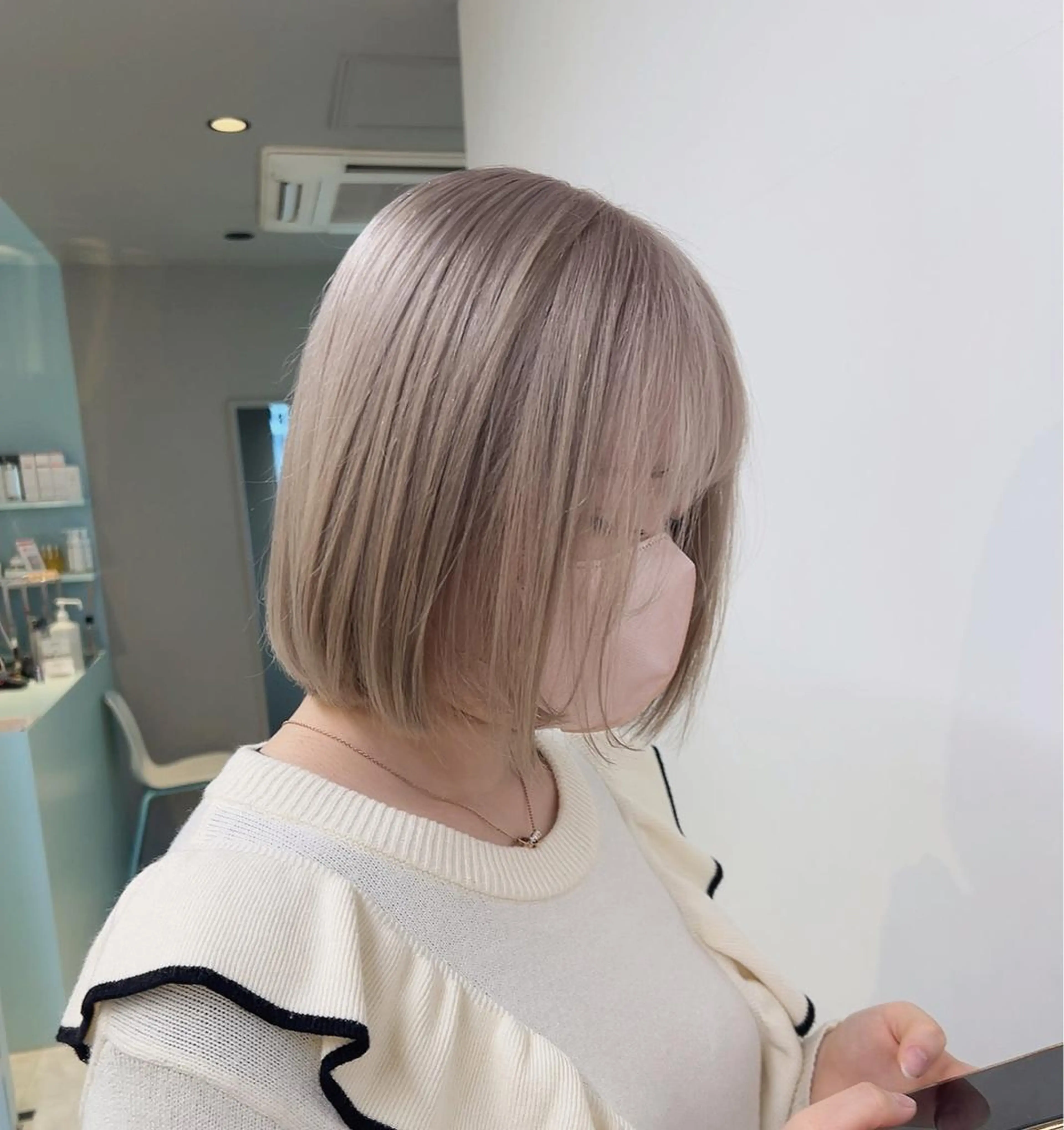 セミロング カラー ヘアカラー トリートメント ヘッドスパ ヘアセット 🥞ベージュ系カラー 【すずきりほ】🥞のヘアスタイル