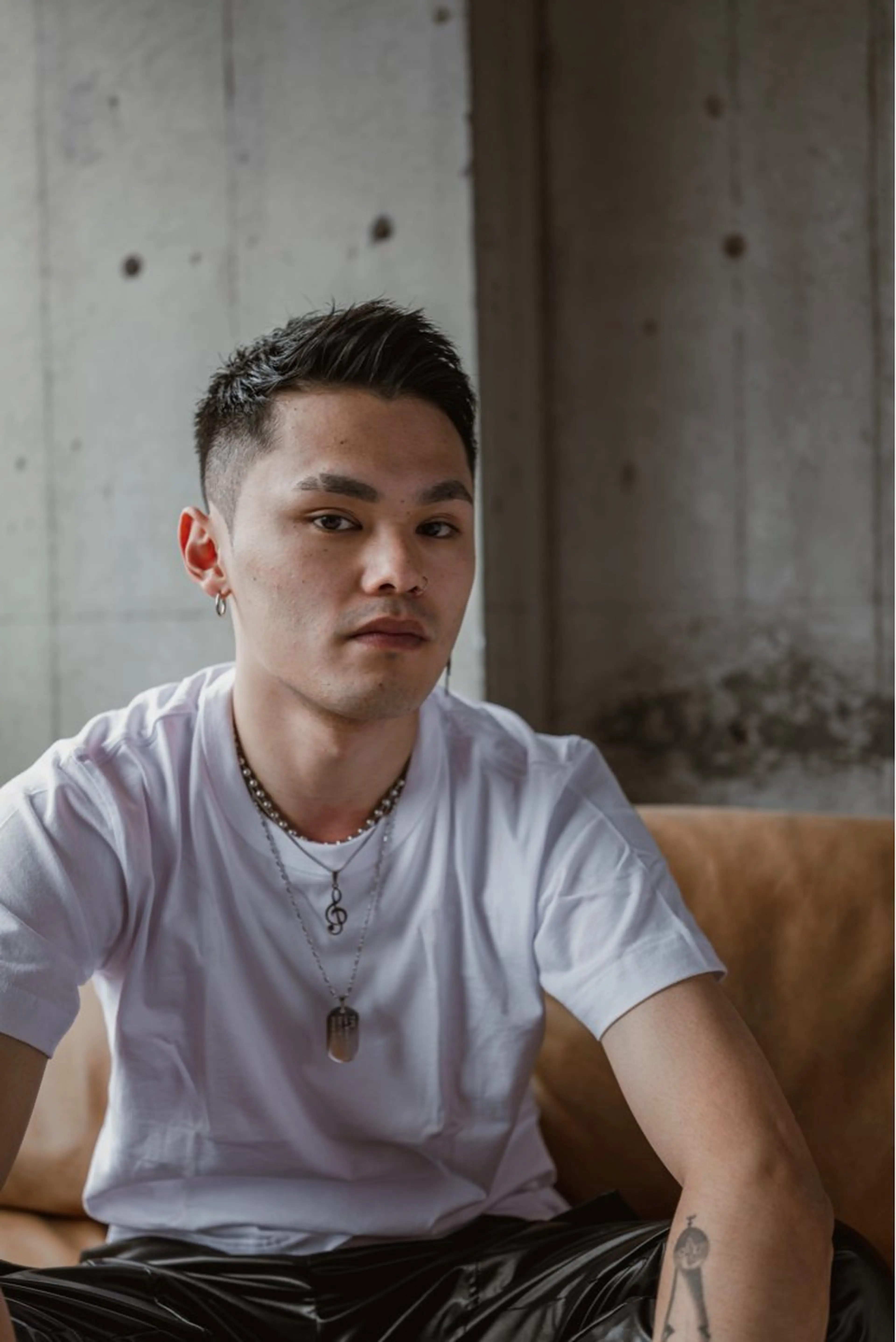メンズ アップバング フェードカット メンズベリーショート Sup所属・平山 翔也のヘアスタイル
