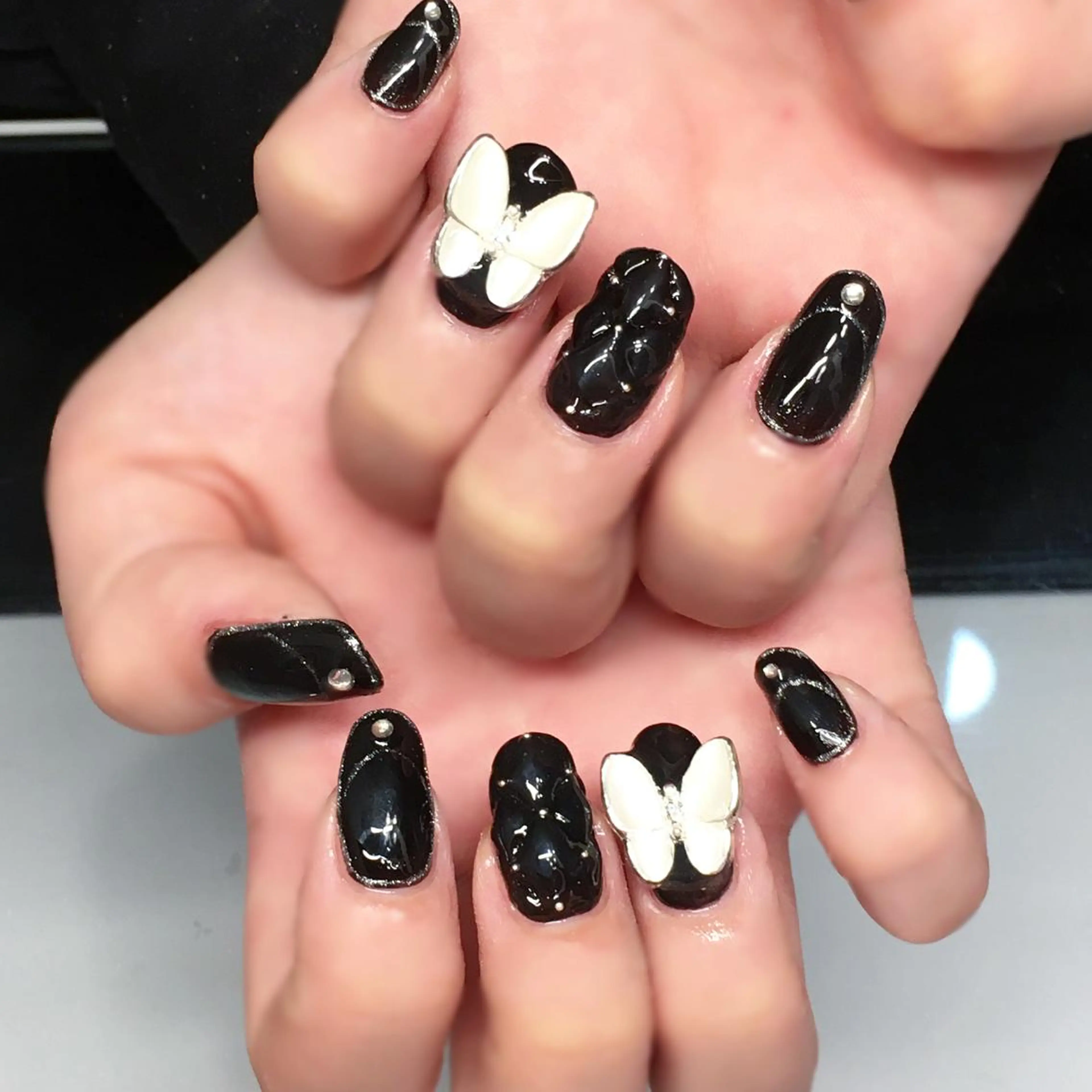 ネイル ジェルネイル ワンホンネイル 冬ネイル Nyanco Nailのネイルデザイン