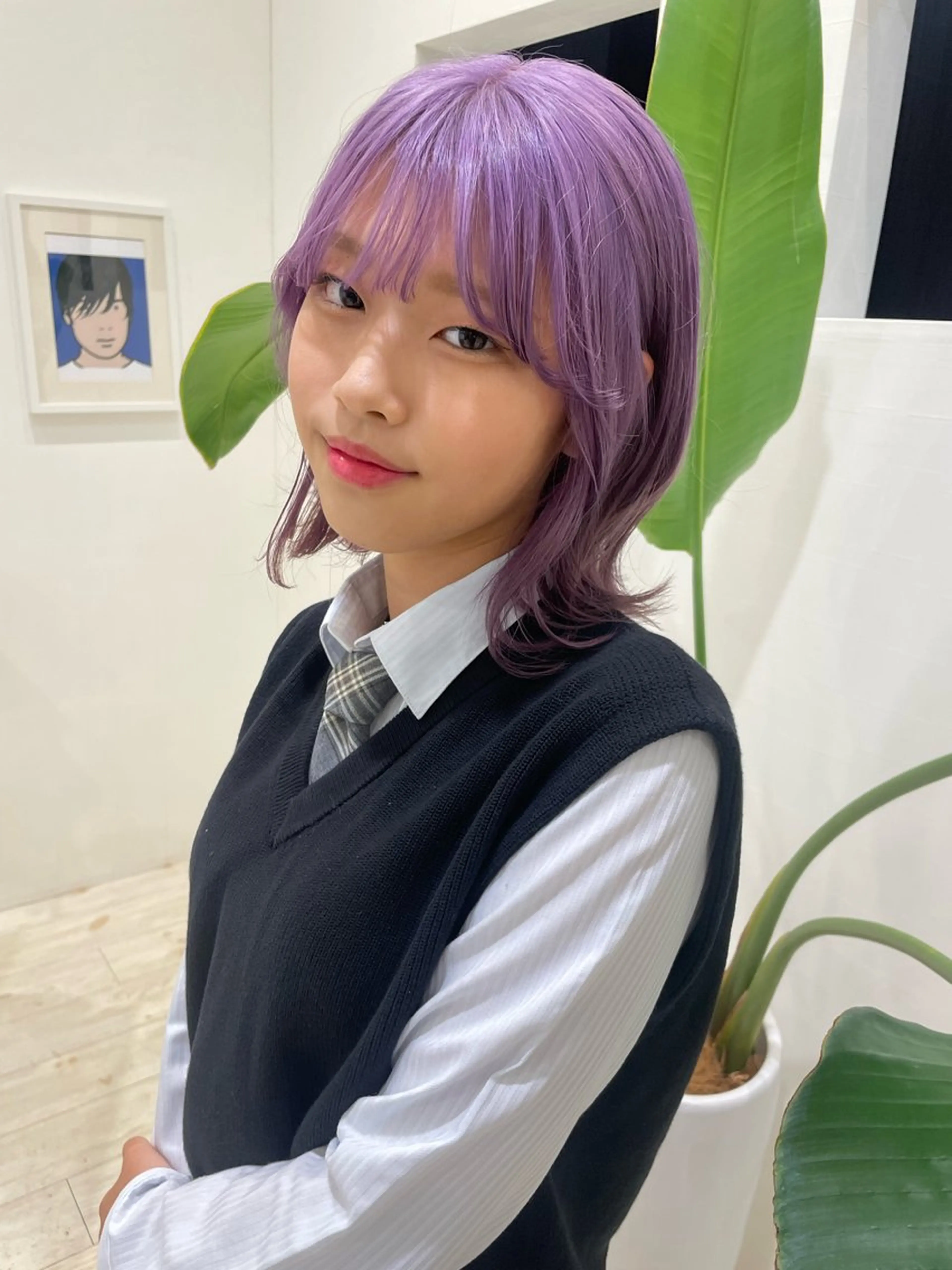 ショート カラー パープルカラー 薬院浄水通/ショート /ボブ/rukaのヘアスタイル