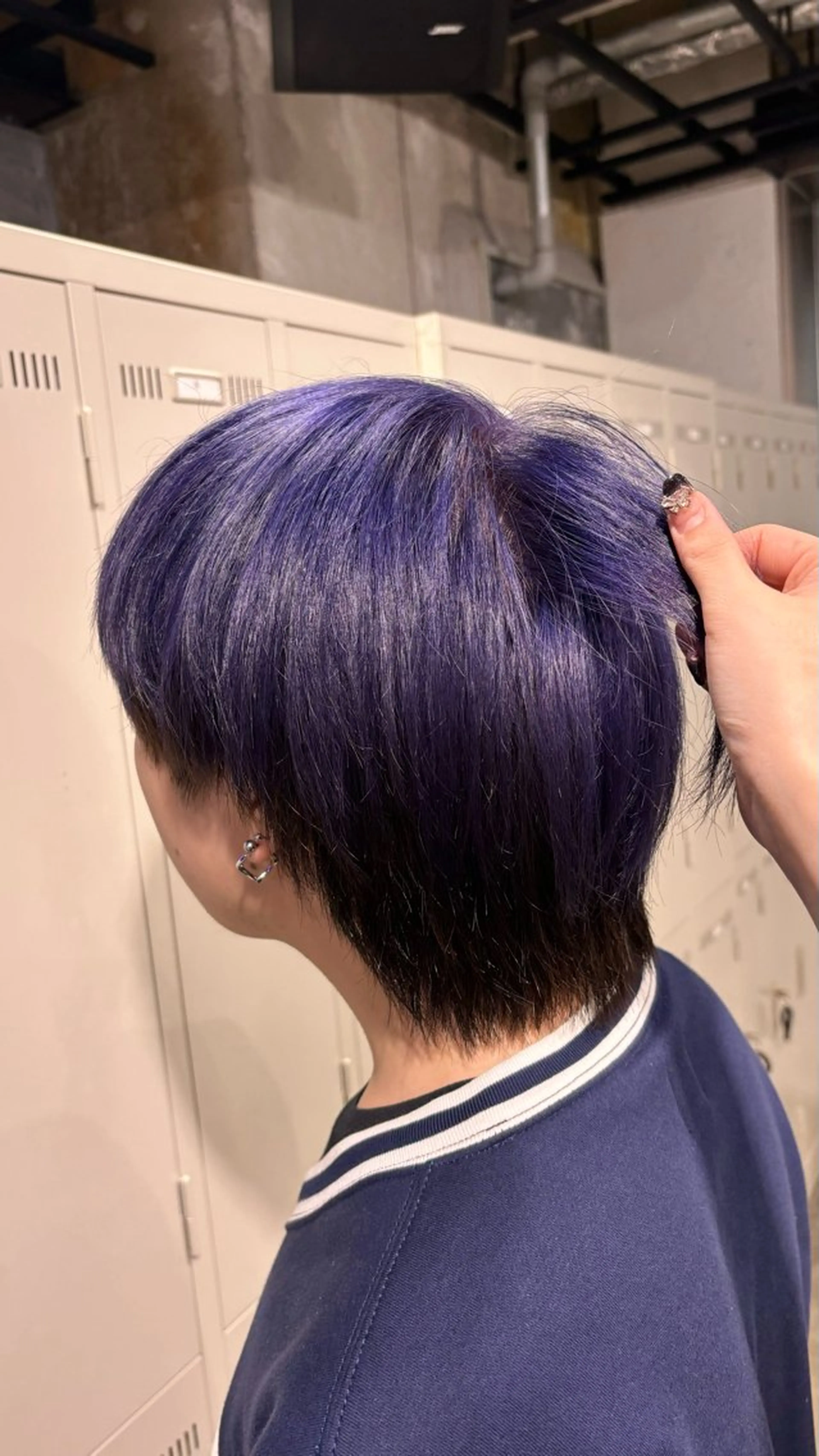 ショート カラー ブルーカラー ブルーラベンダー ラベンダーカラー alicetokyo 🦋宮葉🦋のマツエク・マツパデザイン