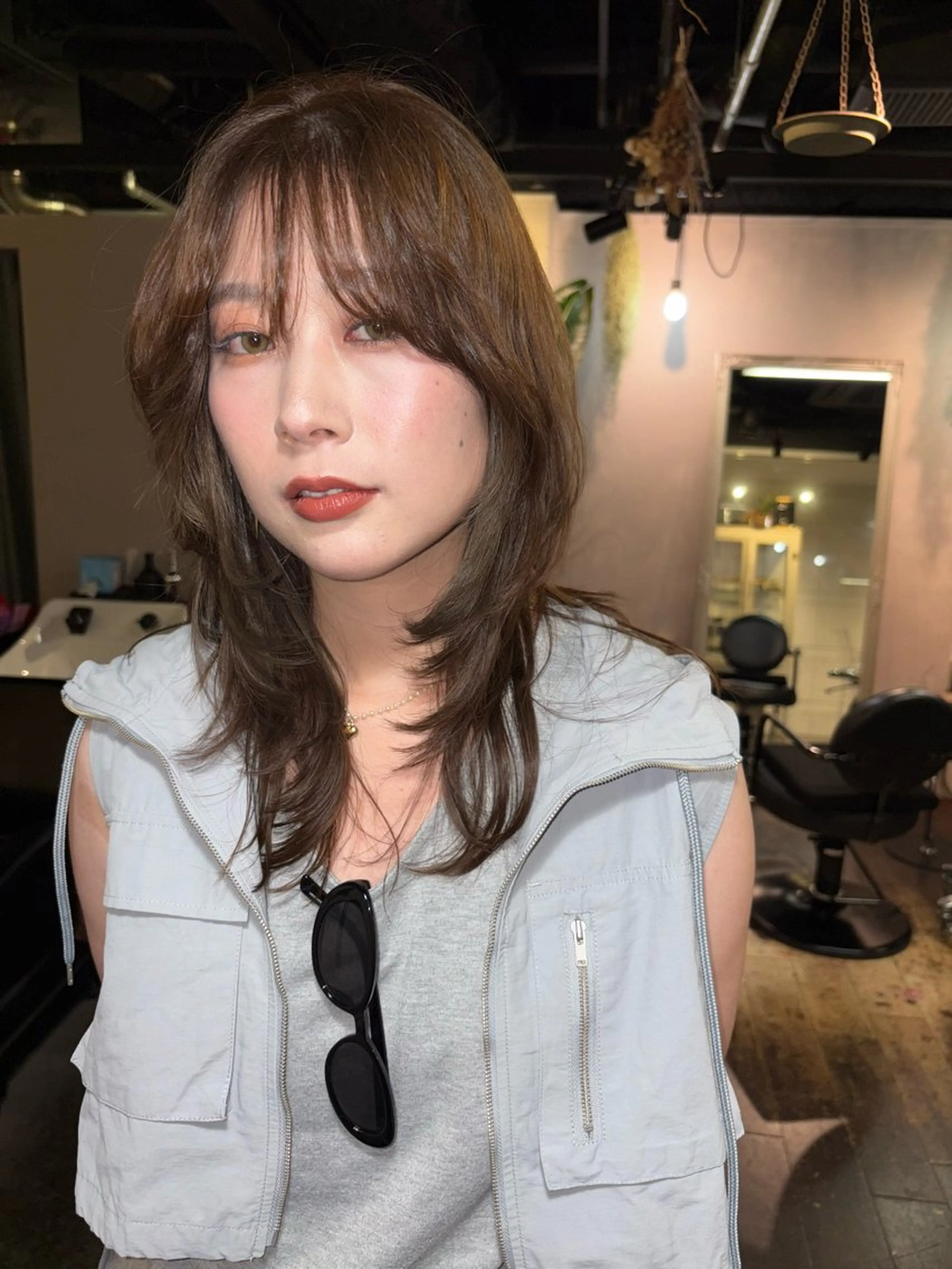 セミロング カラー カット ヘアカラー givet所属・心斎橋/デザインカラ ー/海外風/ナツミのヘアスタイル