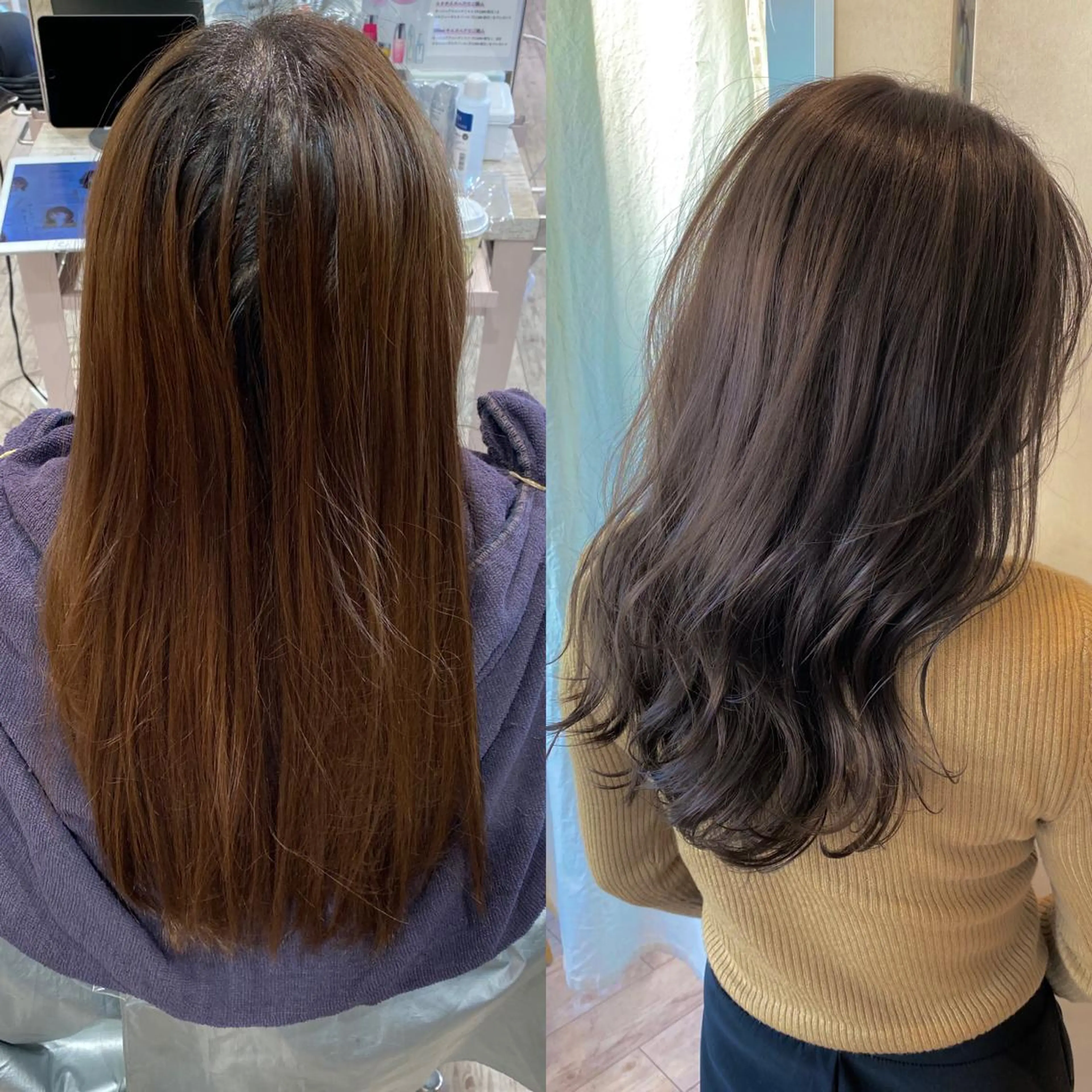 ロング カラー On所属・顔まわりカット🌟 くびれヘア/寺門遥輝のヘアスタイル