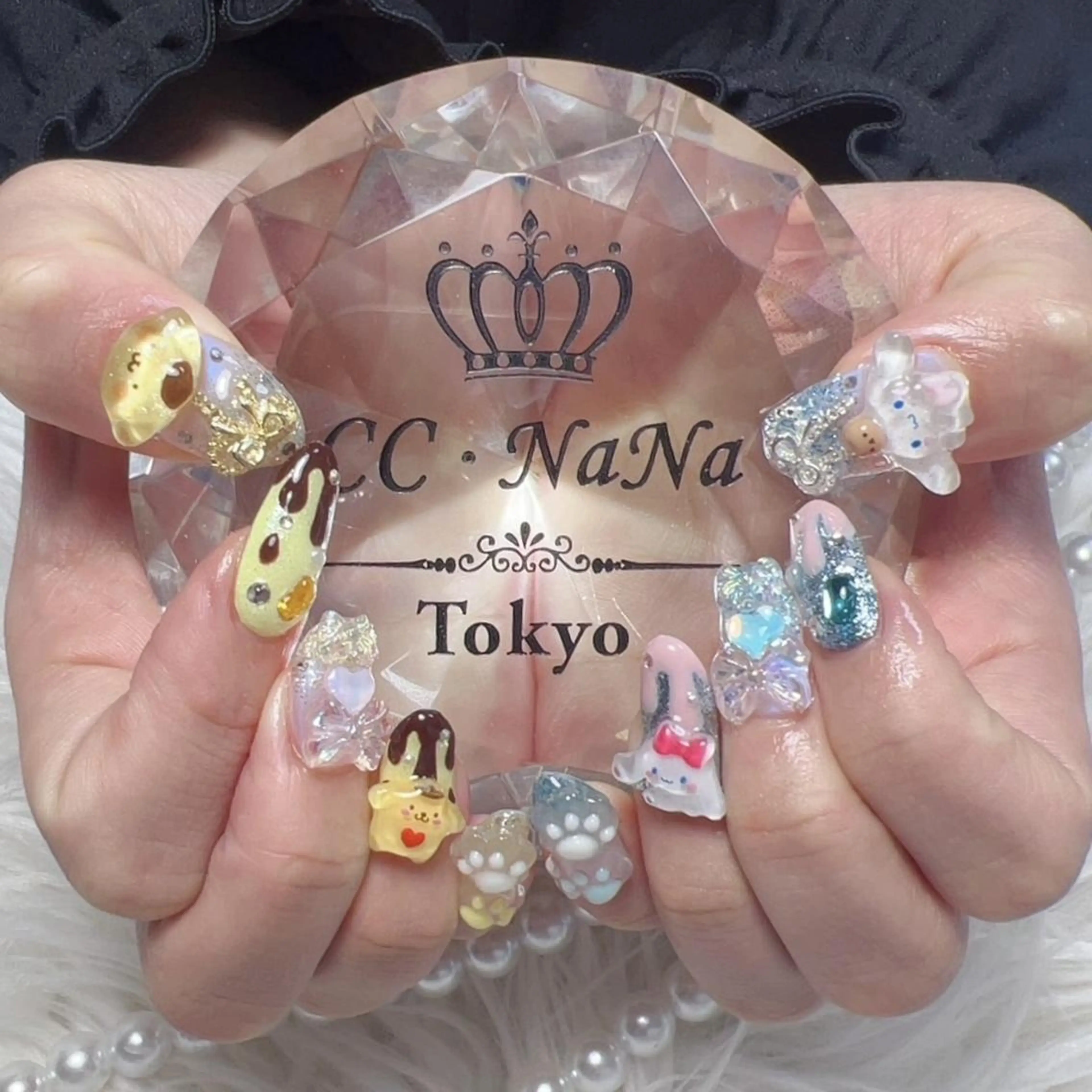 ネイル アートネイル チークネイル フラッシュネイル ハート キラキラネイル CCNaNaスカルプ 長さだし専門💎のネイルデザイン