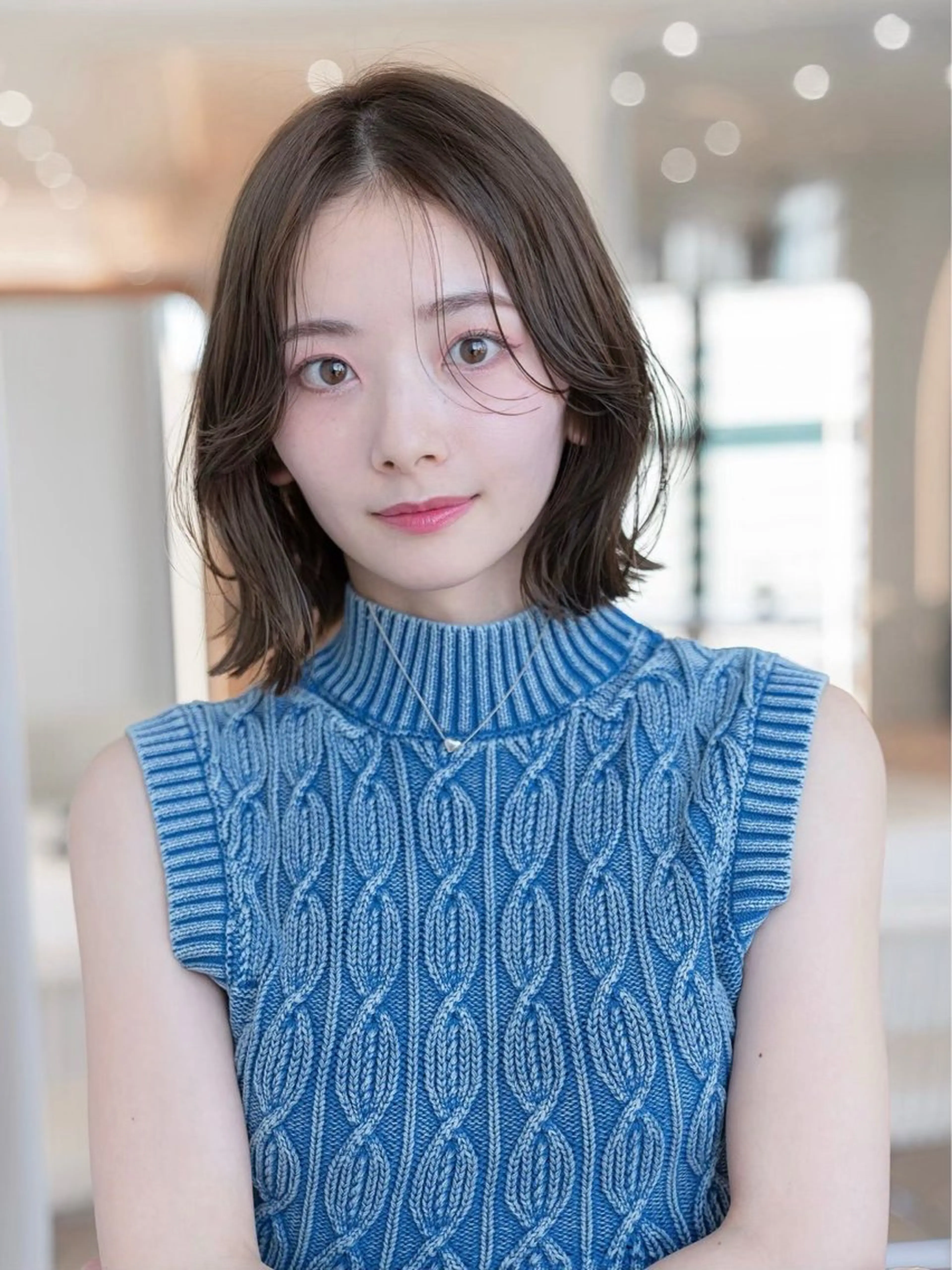 ミディアム カラー カット ヘアカラー トリートメント ボブ/髪質改善/ レイヤーボブ/楓のヘアスタイル