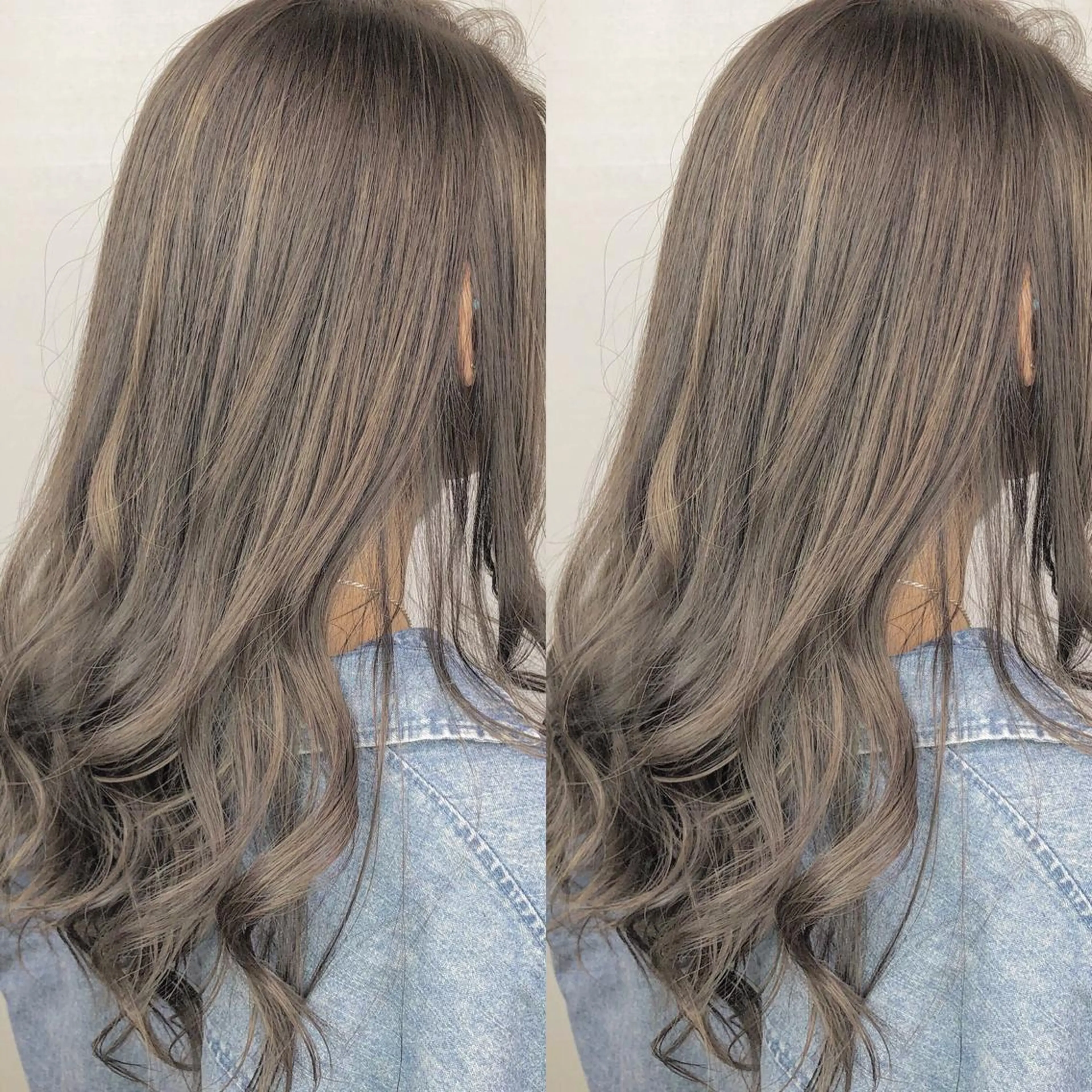 ロング カラー グレージュ ハイライトカラー ハイライト 透明感カラー✨ツヤ髪 廣畑昌志のヘアスタイル