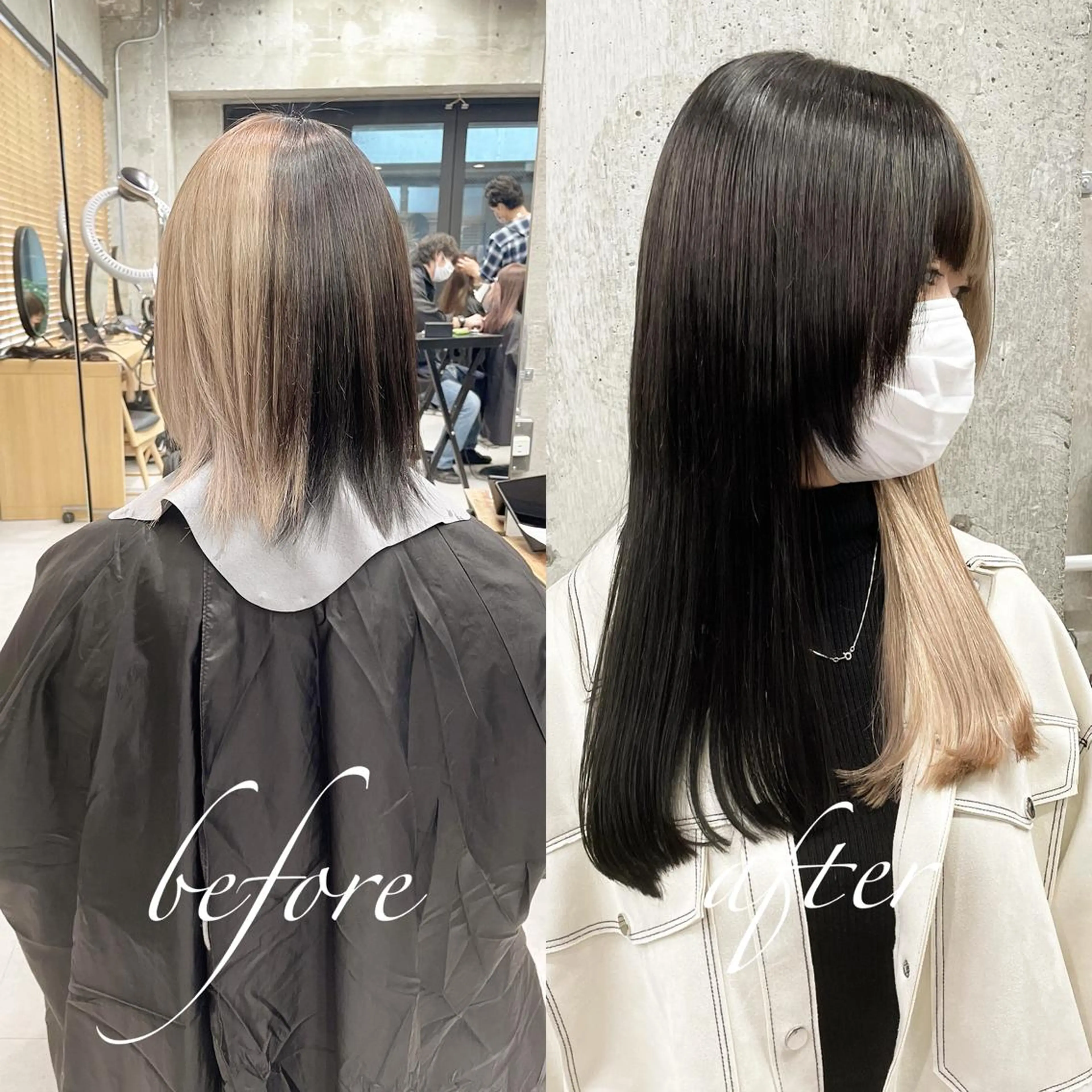 ロング カラー ヘアアレンジ ヘアカラー エクステ TATSUYA アートディレクターのヘアスタイル