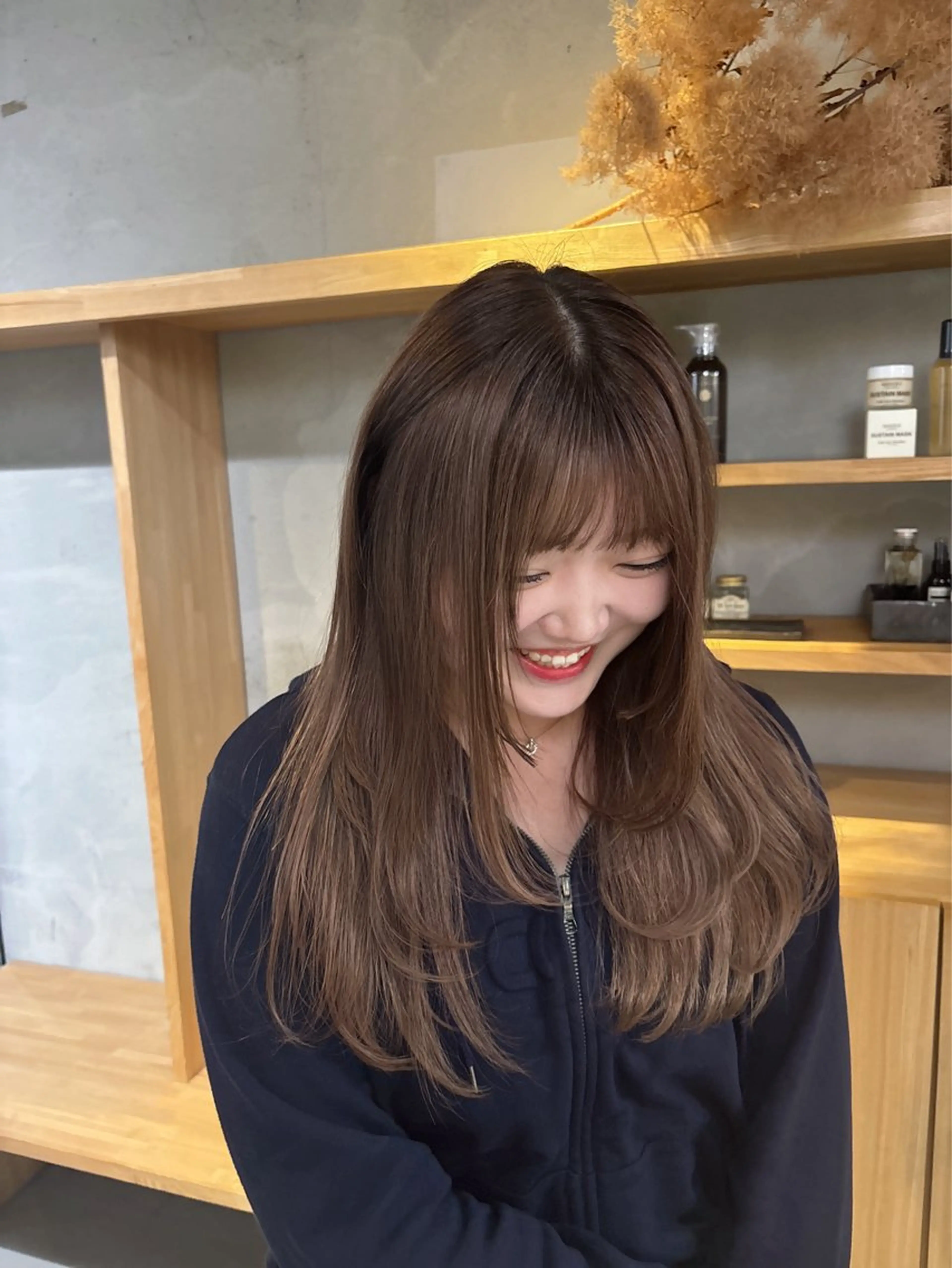 ロング ハイレイヤー レイヤーカット カット Ashe　oleng所属・オモヤ ウタノのヘアスタイル