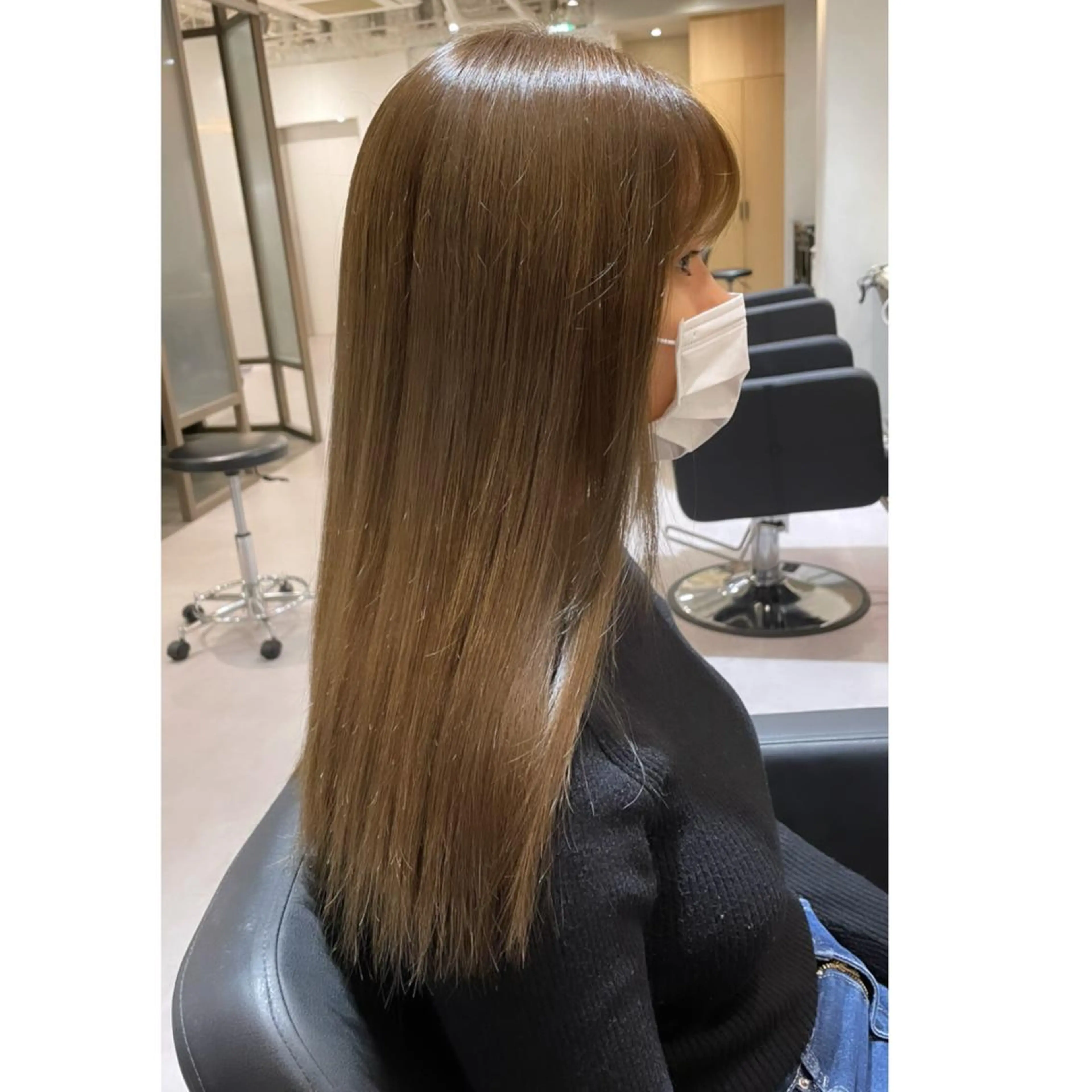 セミロング カラー ブリーチ ブリーチなしカラー オレンジ BONDSTORY 本店所属・メンズカット 👦🏻小出彩水のヘアスタイル
