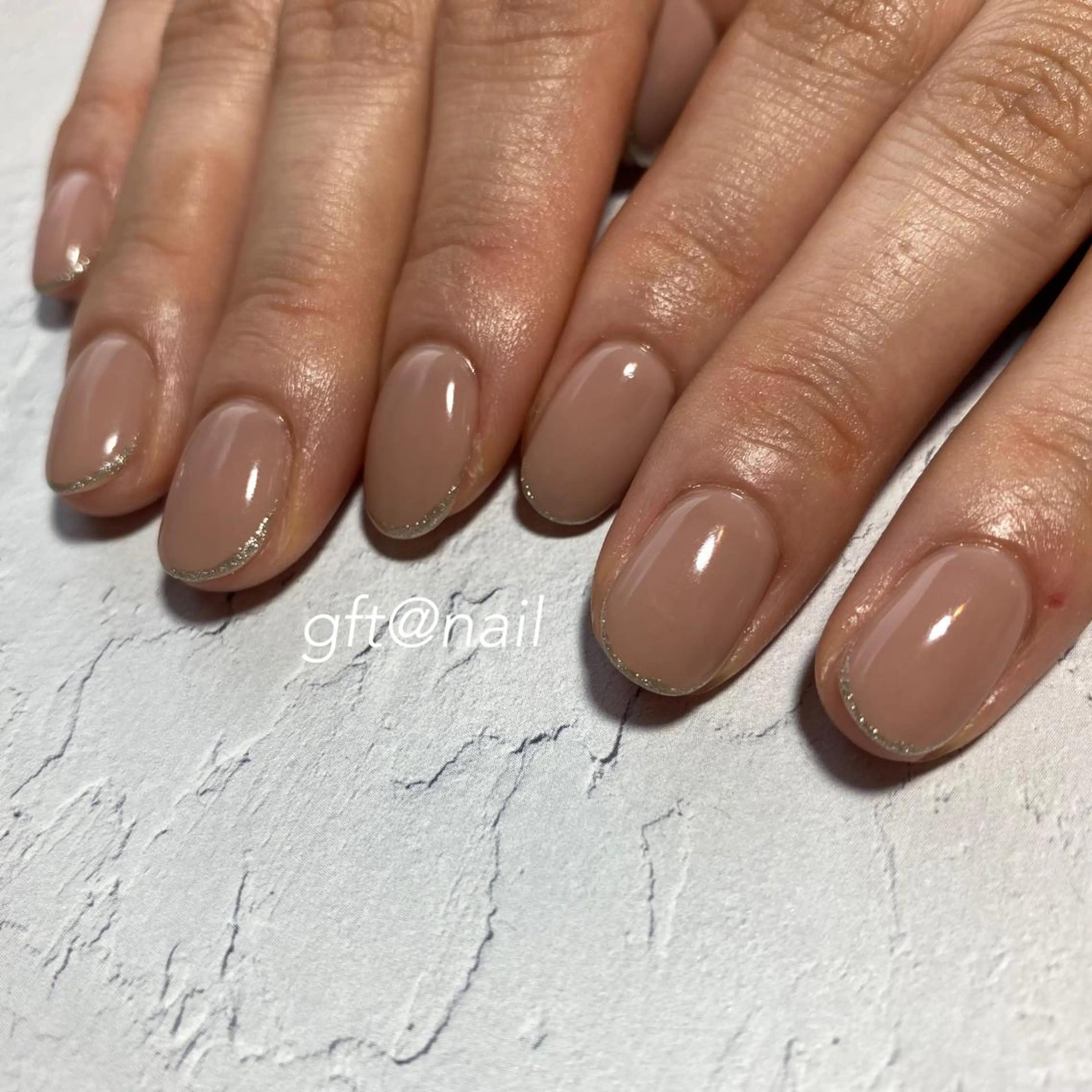 ネイル フレンチネイル ラメ(グリッター) ハンドネイル etorca nailのネイルデザイン