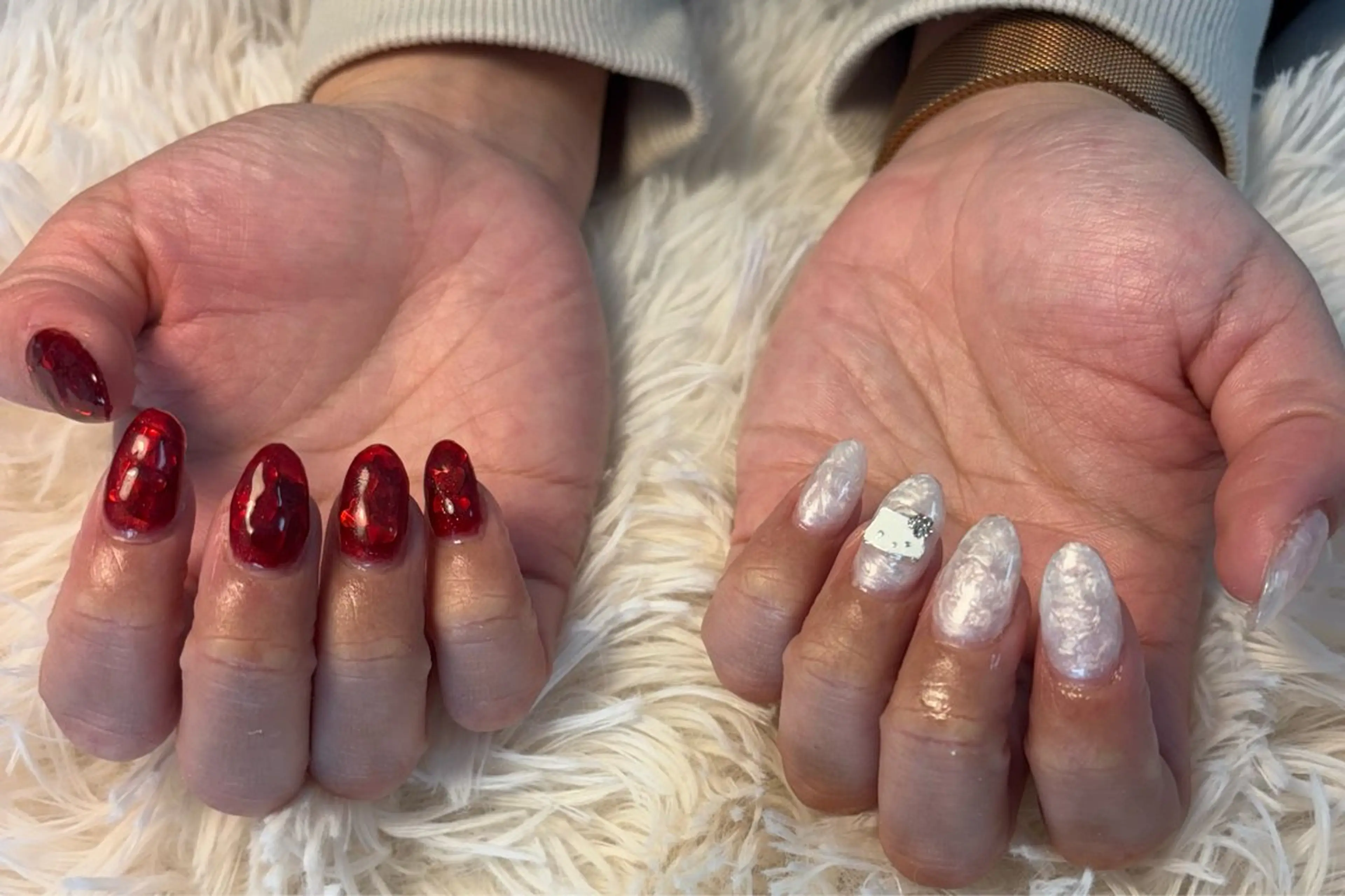 ネイル フラッシュネイル フットネイル フレンチネイル ジェルネイル ガラスフレンチ Nail salon Natulalのネイルデザイン