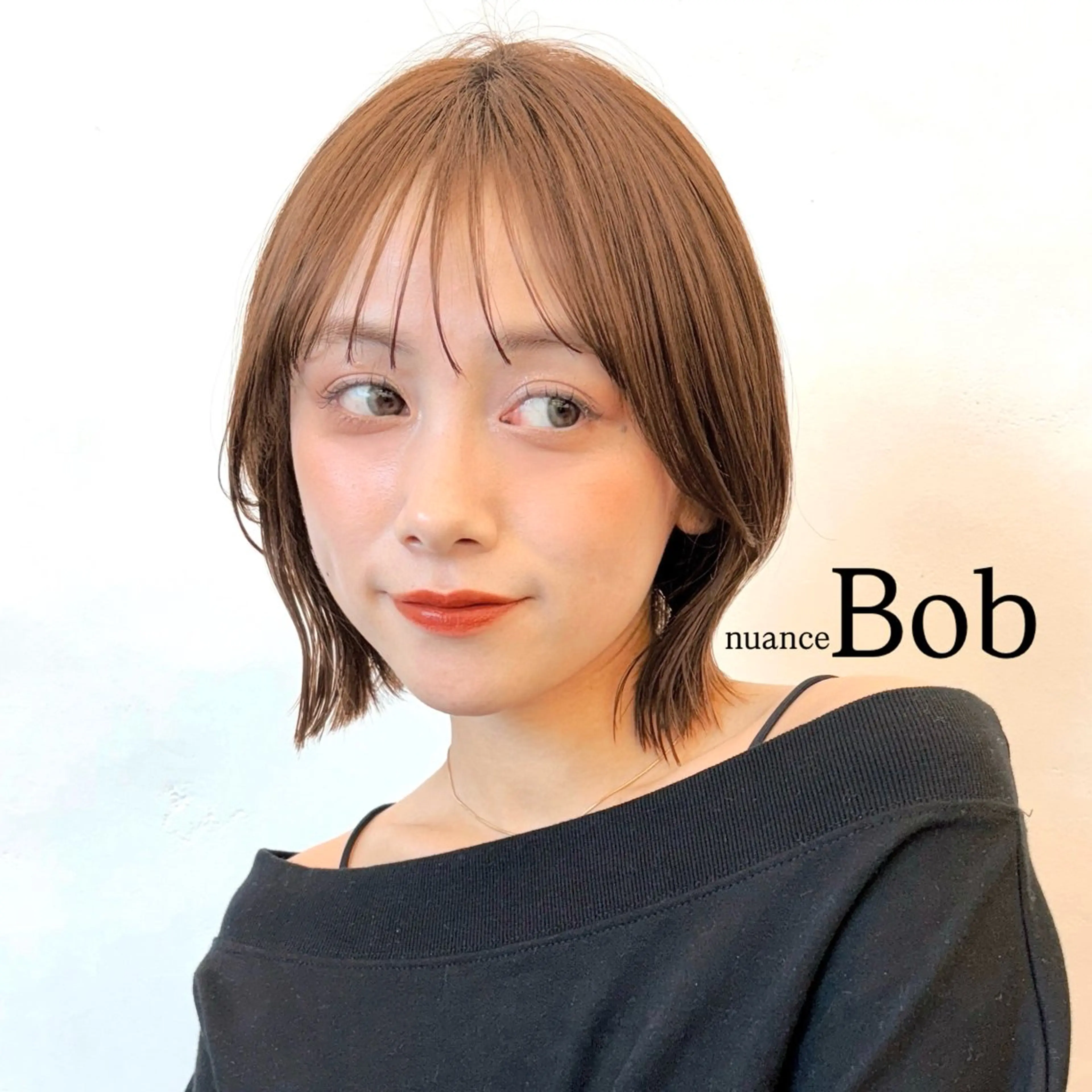 ミディアム カラー ヘアアレンジ ベージュカラー 透明感カラー ボブ カット ヘアカラー トリートメント 🌱ボブ/レイヤー/ ベージュ/あやみ✨のヘアスタイル