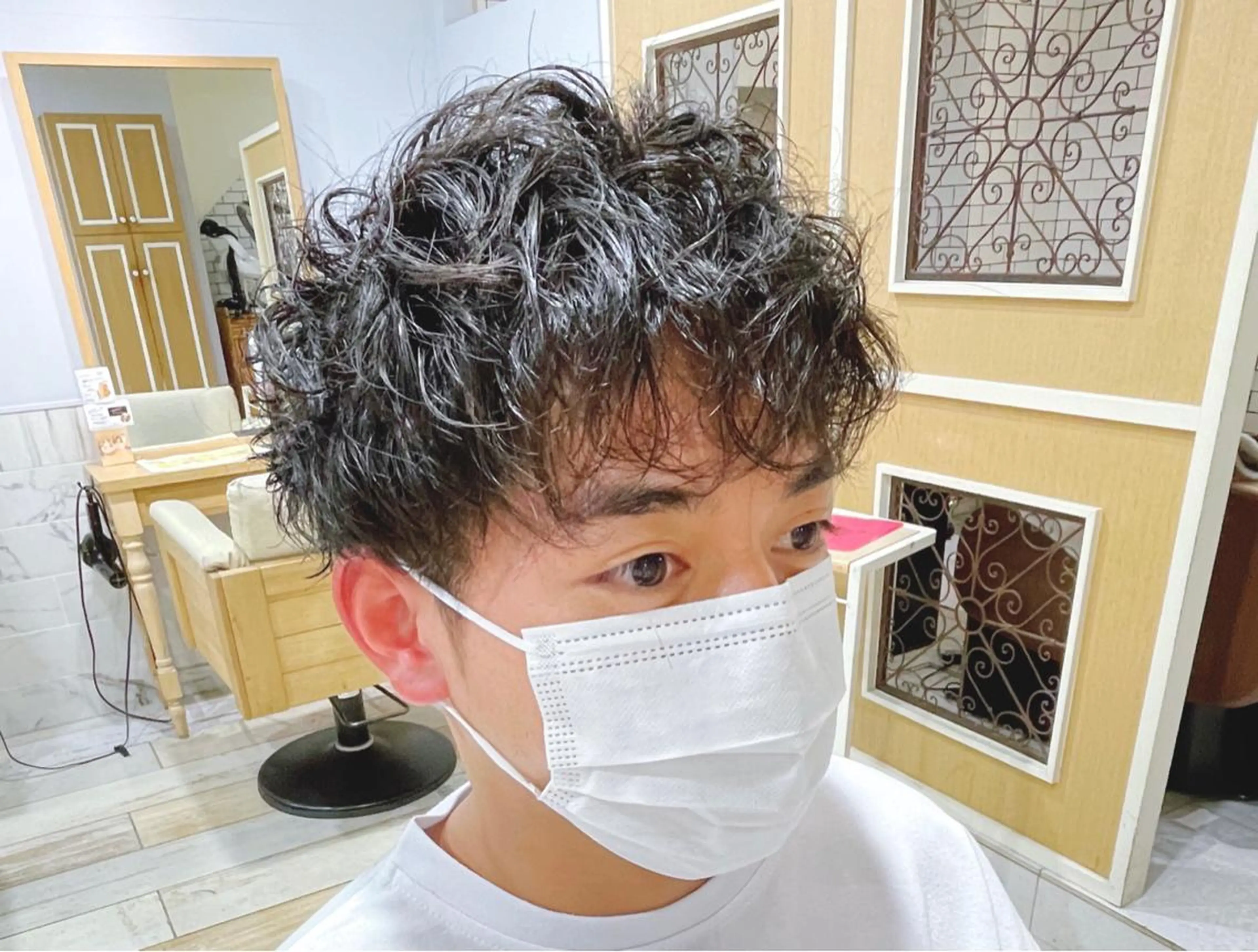 ショート パーマ メンズ カット パーマ すげ さやかのヘアスタイル