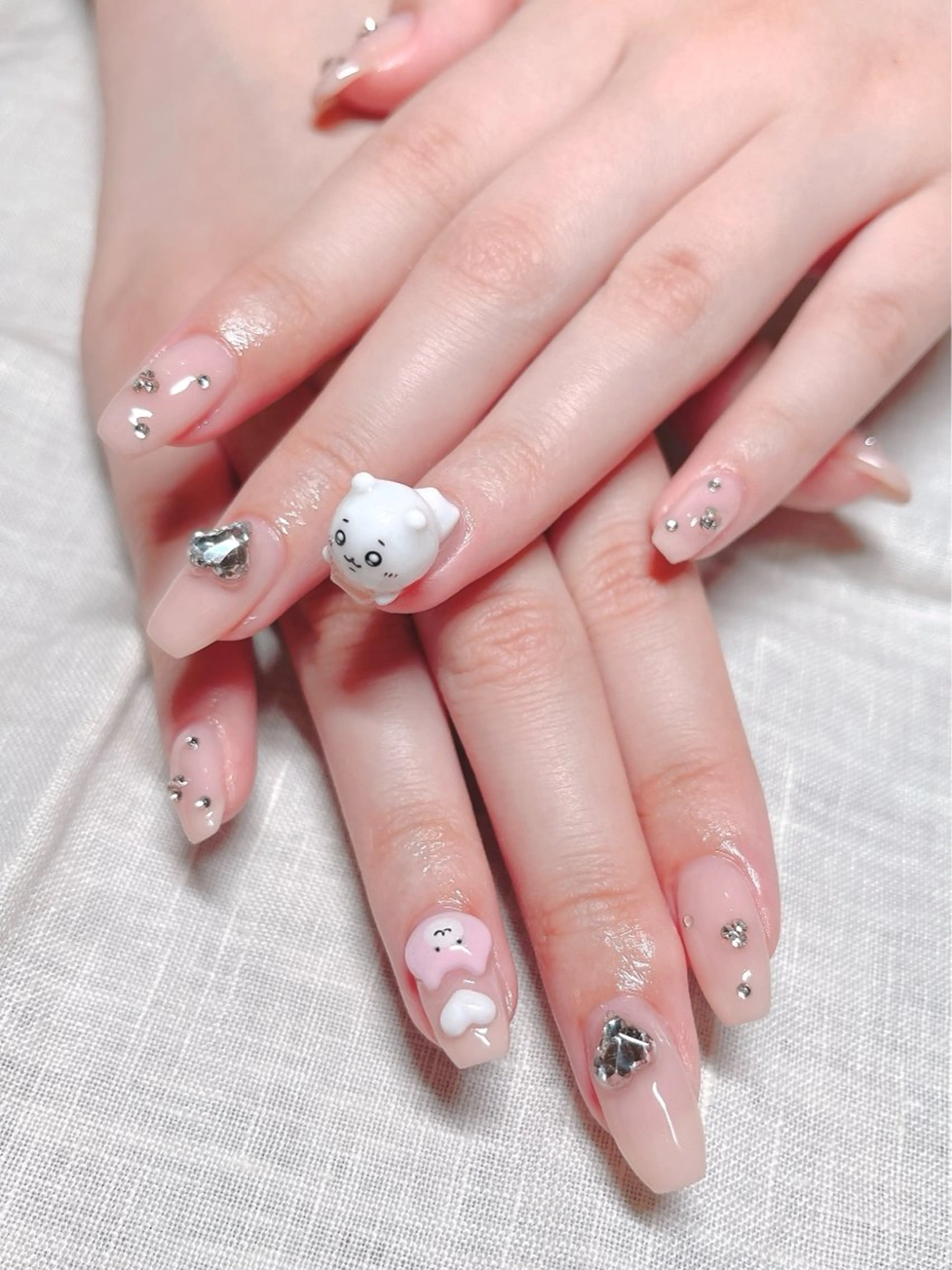 ネイル 長さ出し 持ち込み スカルプネイル atelier mofのネイルデザイン