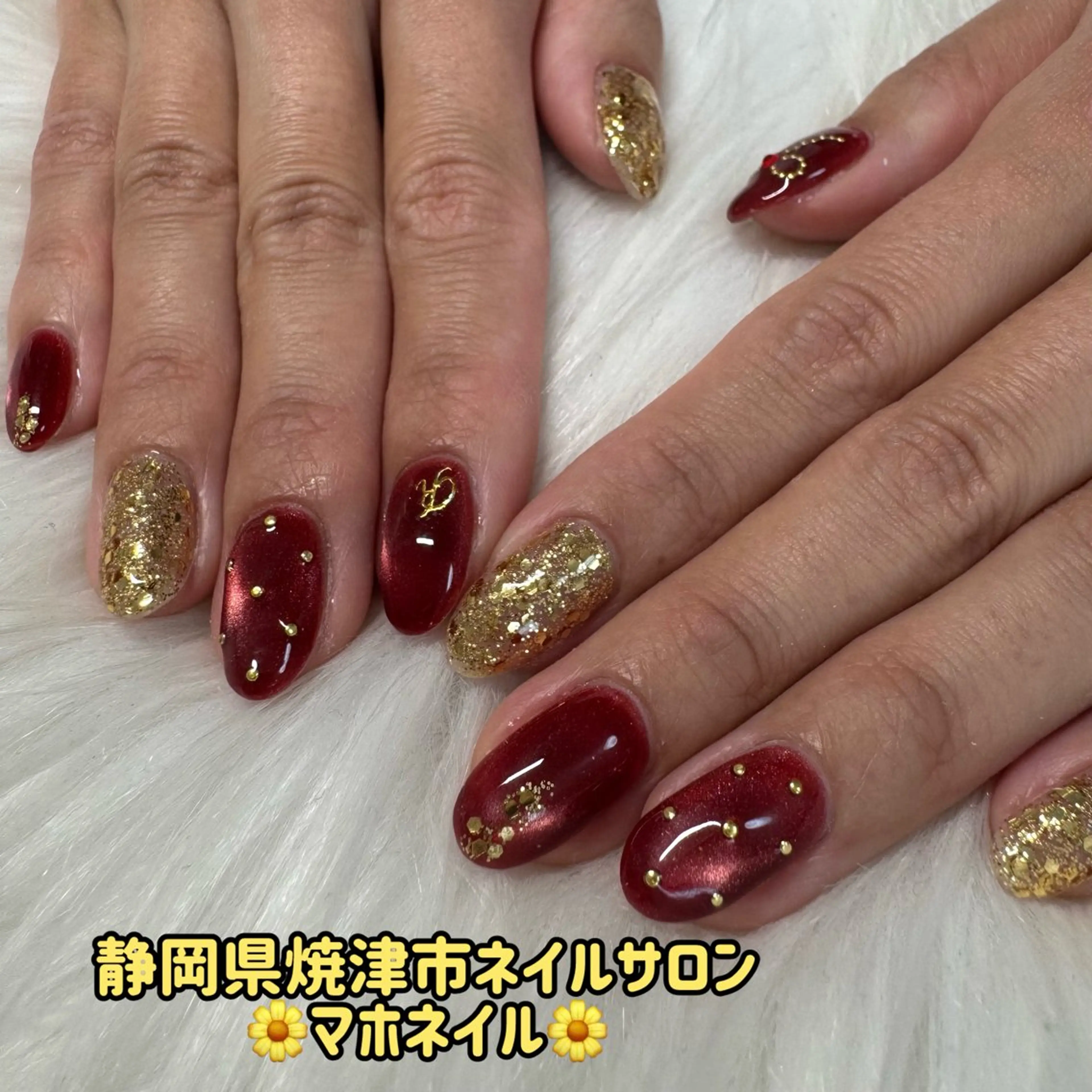 ネイル マグネットネイル ワンカラーネイル maho nail マホネイルのネイルデザイン