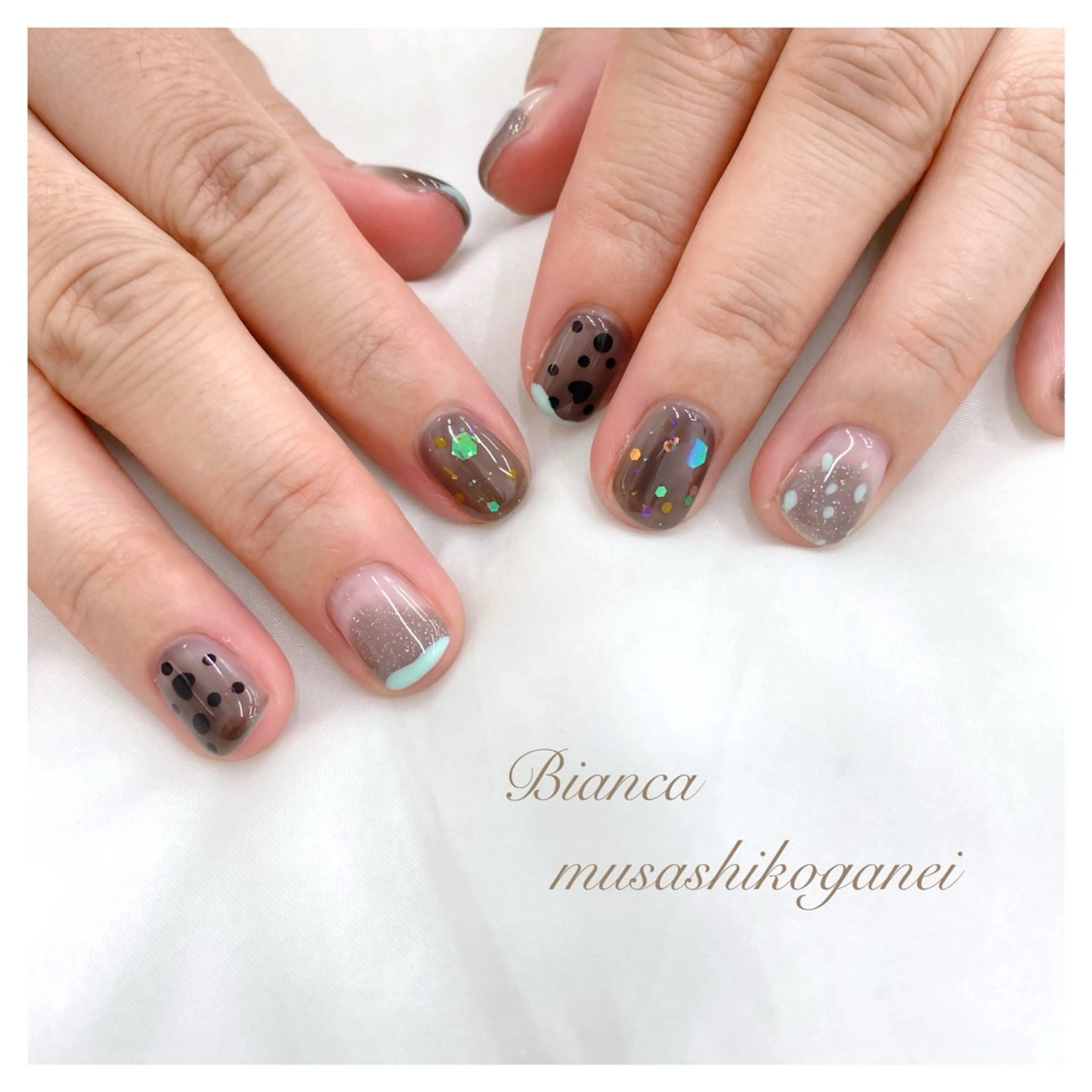ネイル ハンドネイル Bianca 武蔵小金井　しぎはらのネイルデザイン