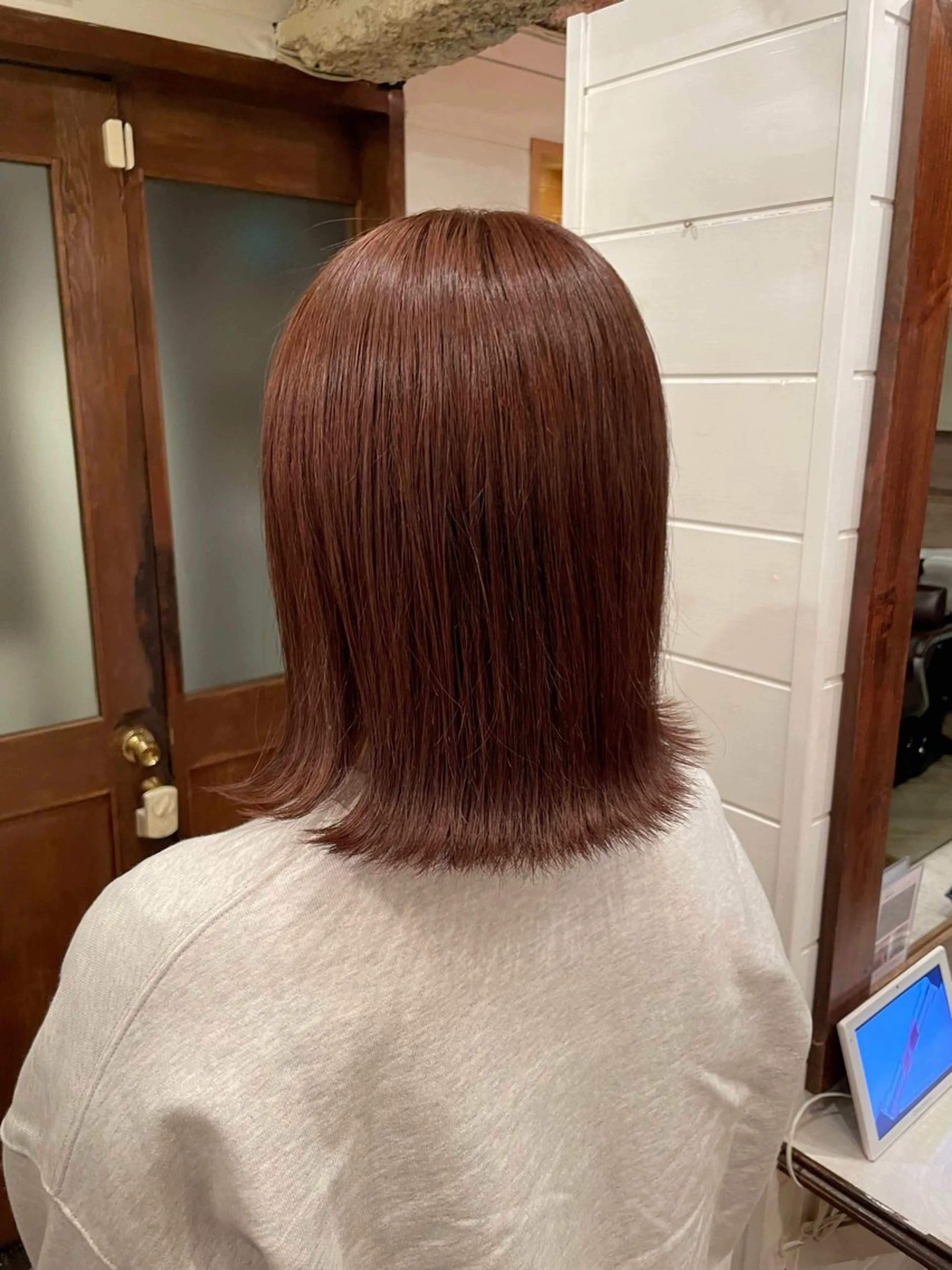 ミディアム カット ヘアカラー トリートメント ボブ/縮毛矯正/髪質 改善♡Natsukiのヘアスタイル
