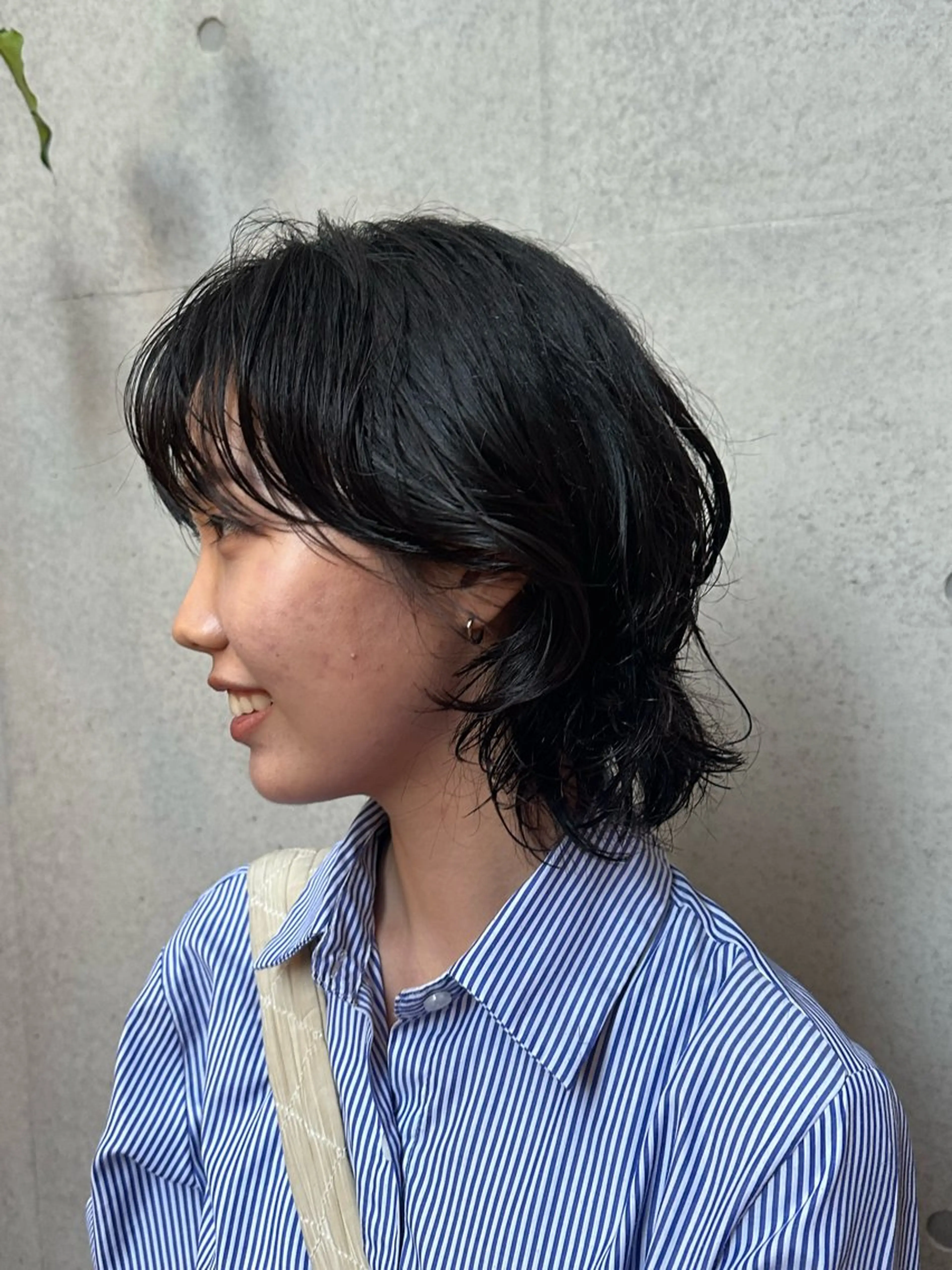 ミディアム パーマ 似合わせカット /パーマ岡本淳平のヘアスタイル