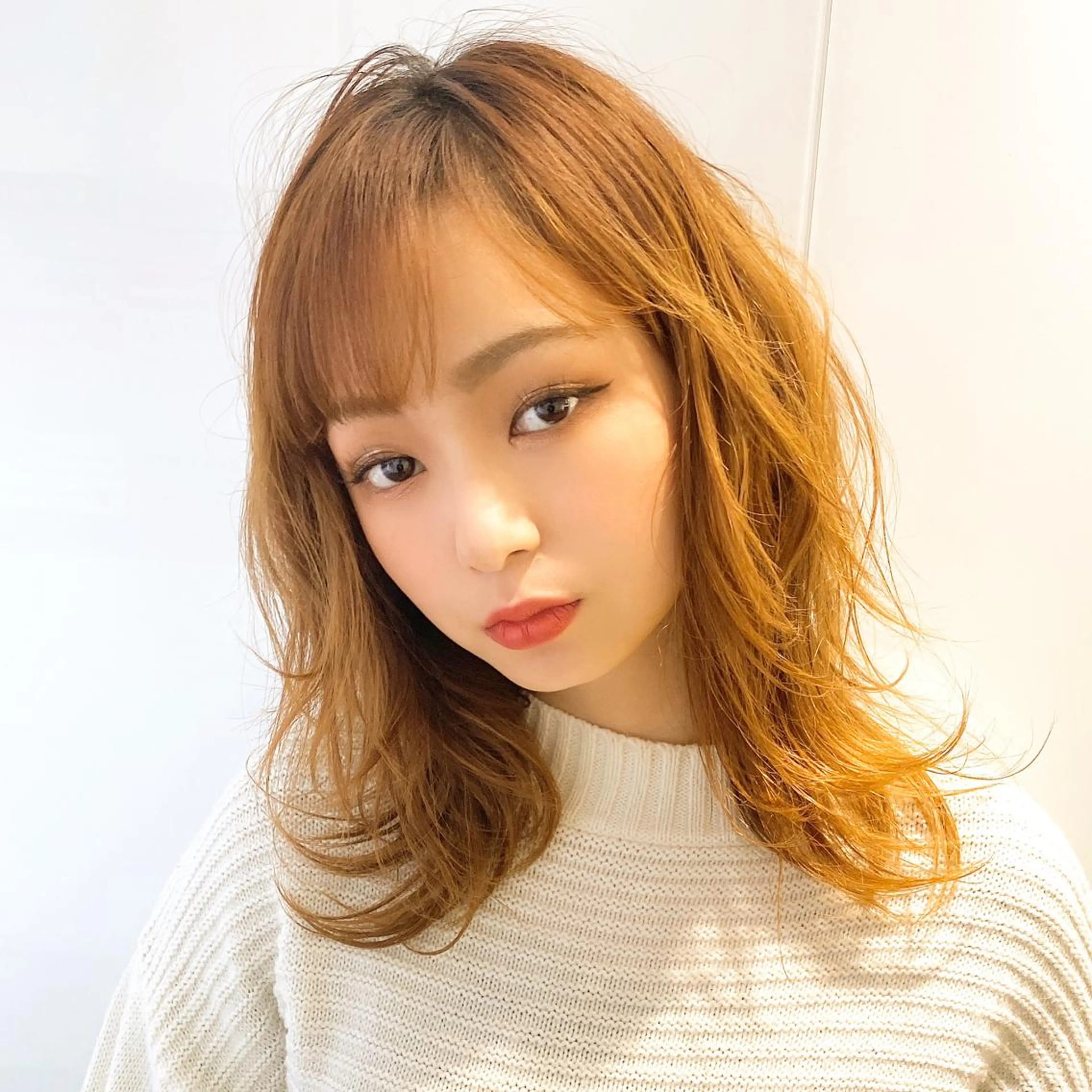 ミディアム ボブ/縮毛矯正/ 高嶋 優のヘアスタイル