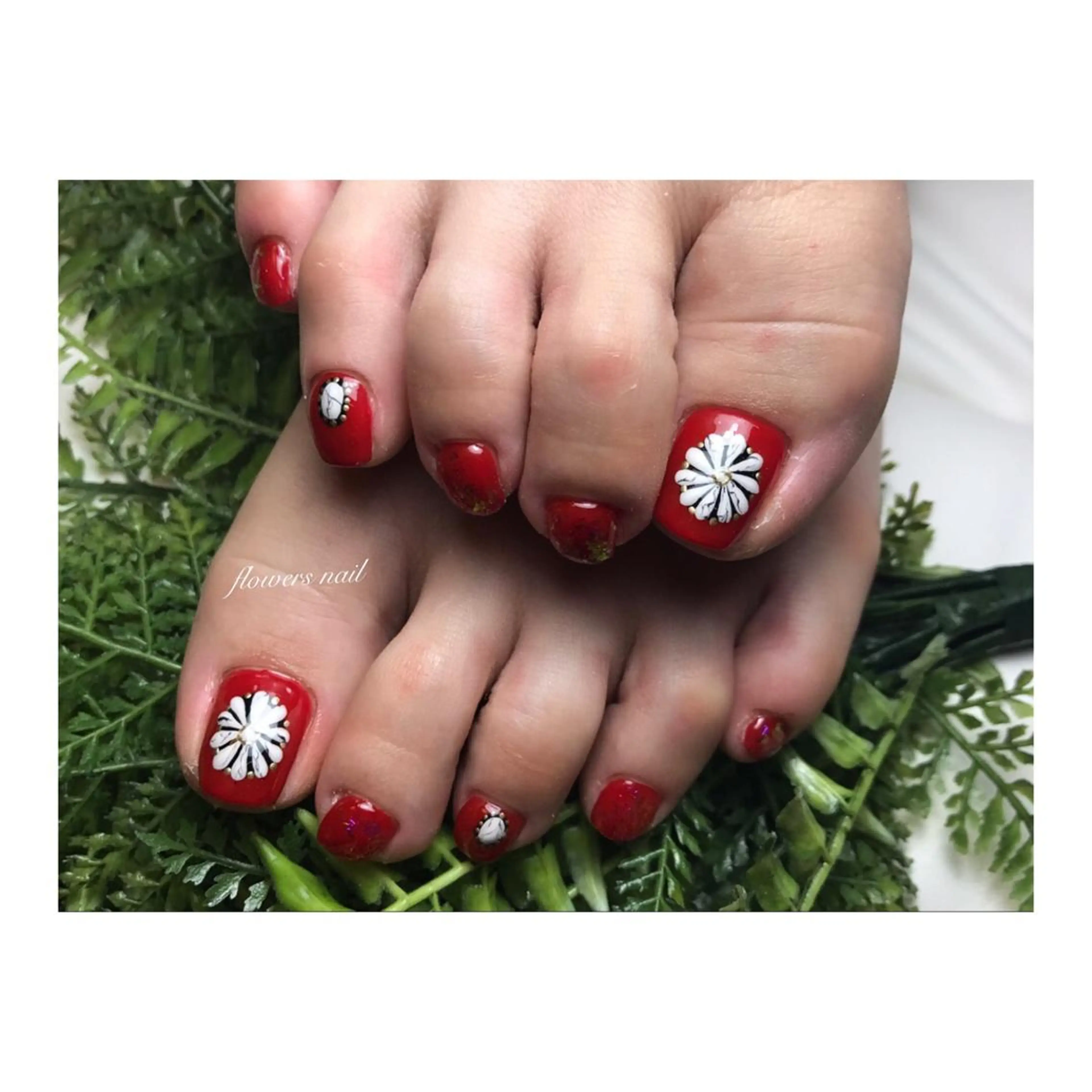 ネイル アートネイル フットネイル flowers nailのネイルデザイン