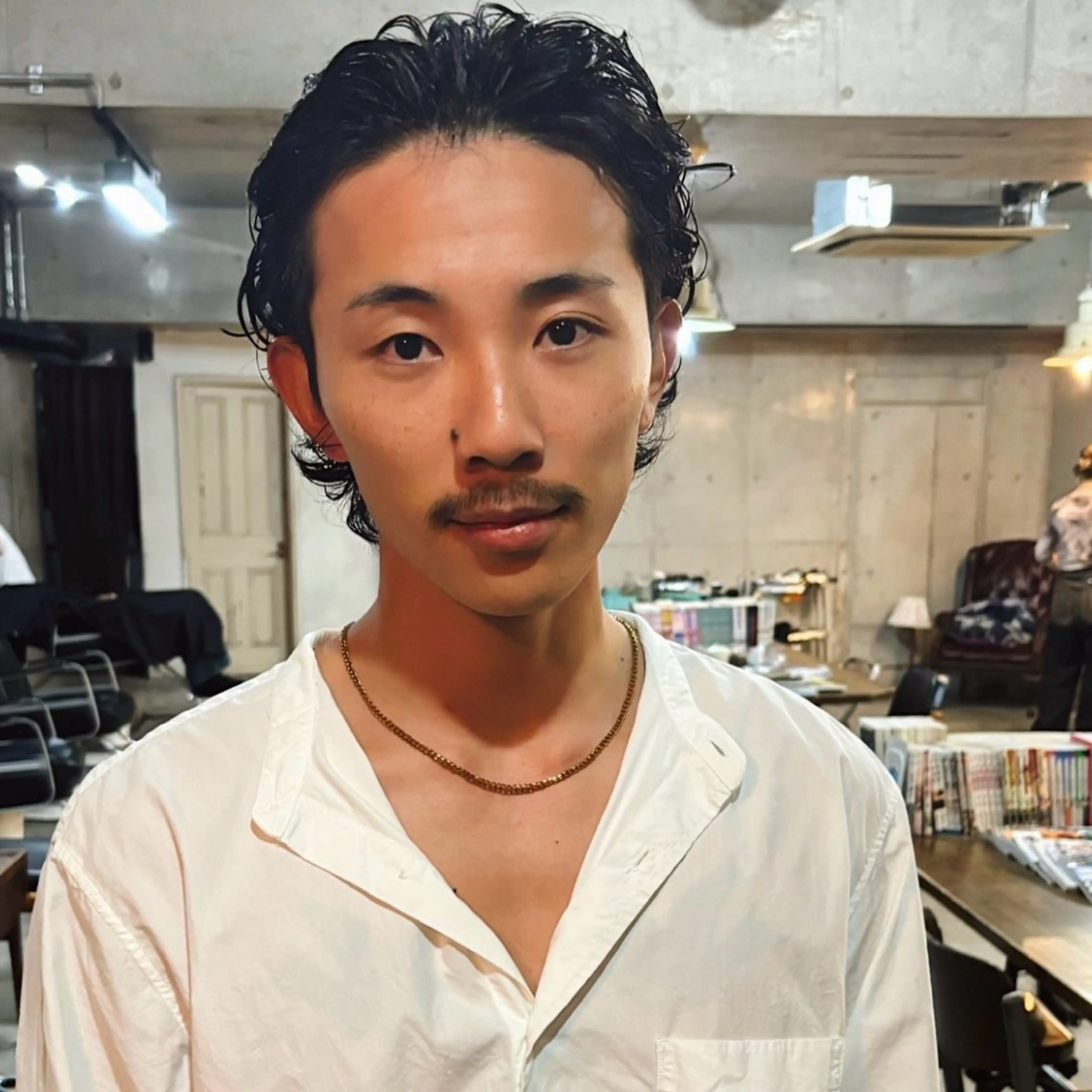 ショート パーマ メンズ カット パーマ トリートメント 南堀江🌿パーマ Tetsu【テツ】のヘアスタイル