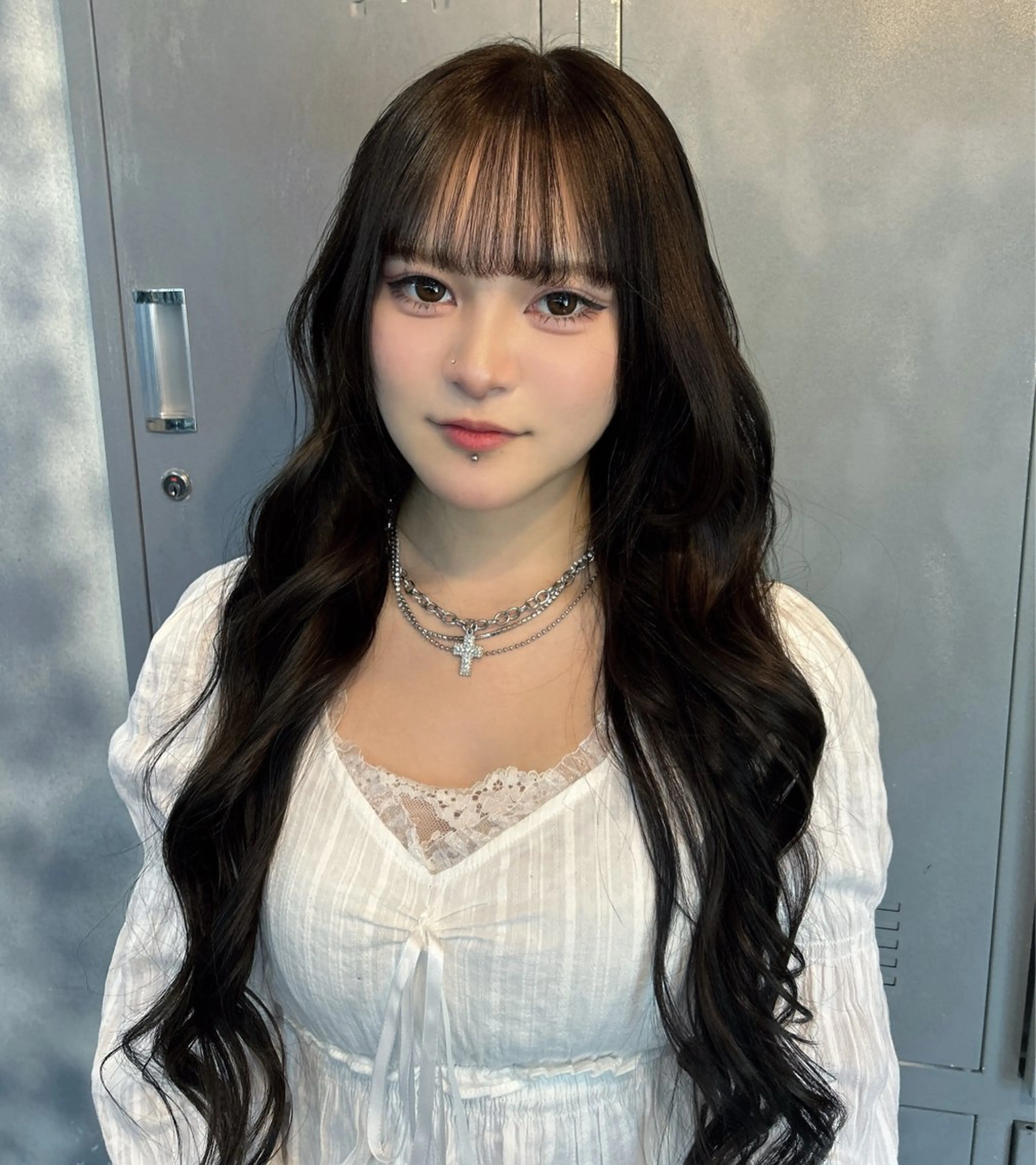 ロング カラー 透明感カラー ロング ヘアカラー icon.博多所属・Saki / ig @_4iu_ui4_のヘアスタイル