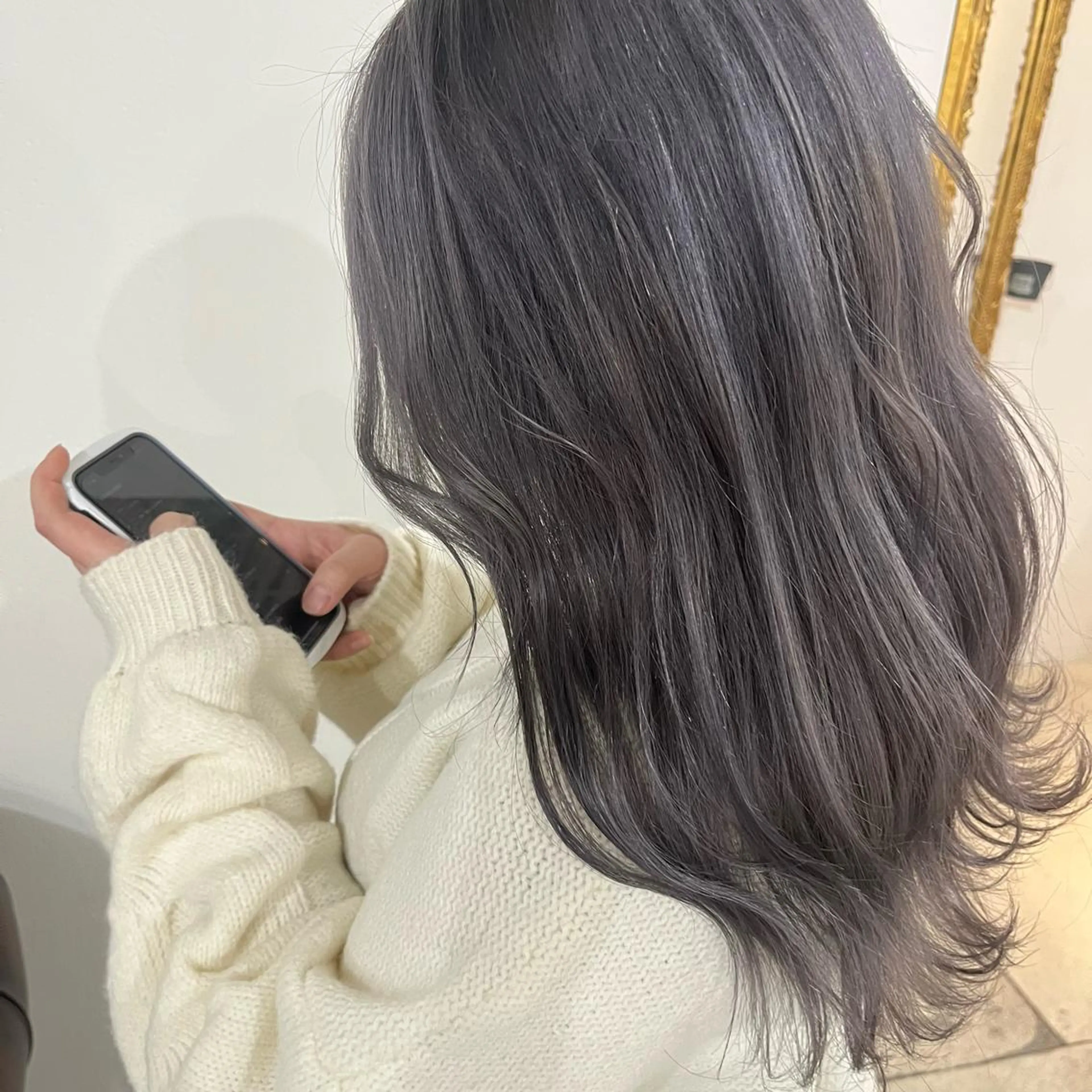 ロング カラー ヘアカラー トリートメント ハイトーン/デザイン カラー/DAICHIのヘアスタイル