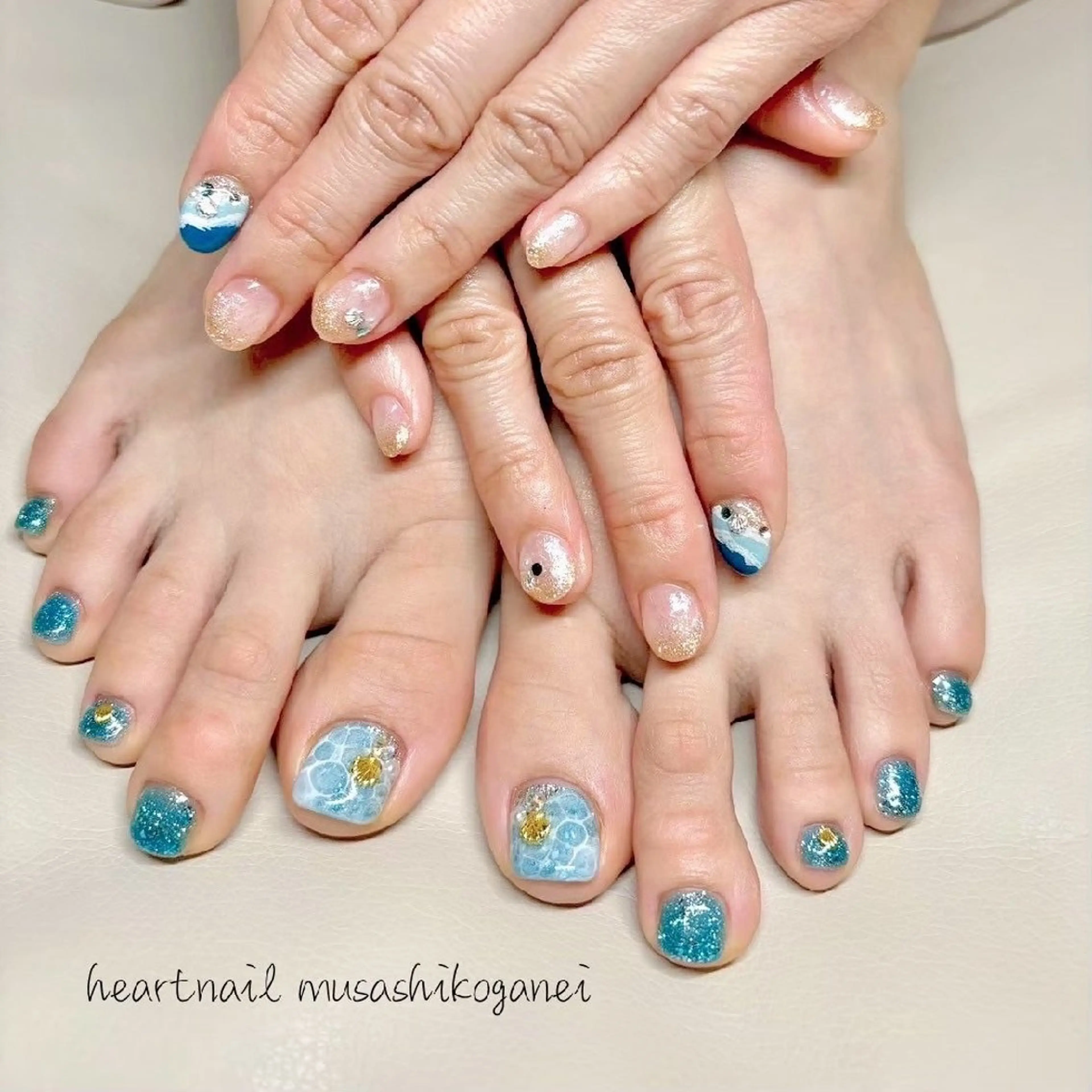 ネイル フットネイル はあとねいる武蔵小金井店所属・Heart nail  Yuka💎のネイルデザイン
