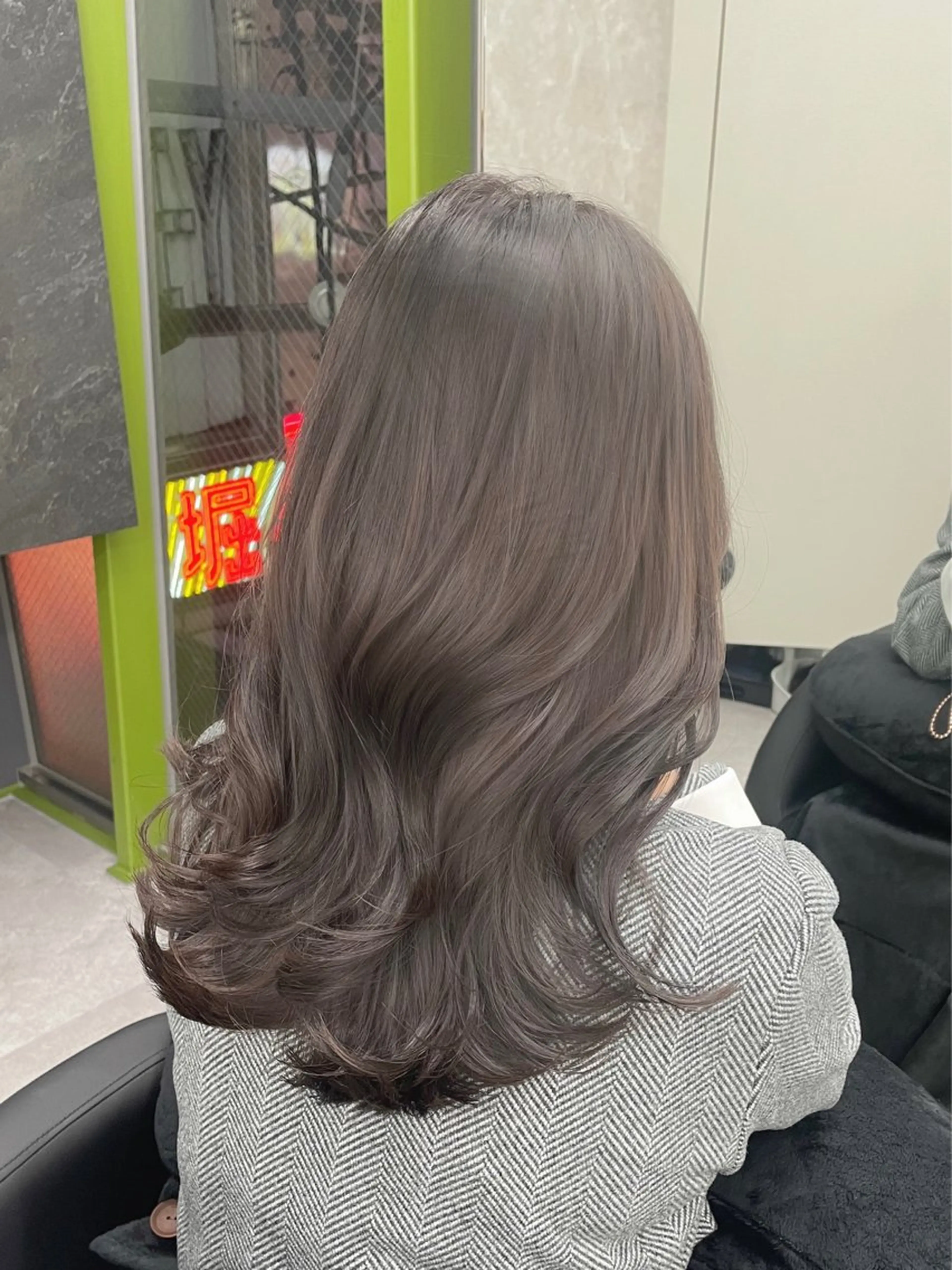 セミロング カラー 髪質改善/赤み消し ブリーチなし心斎橋のヘアスタイル