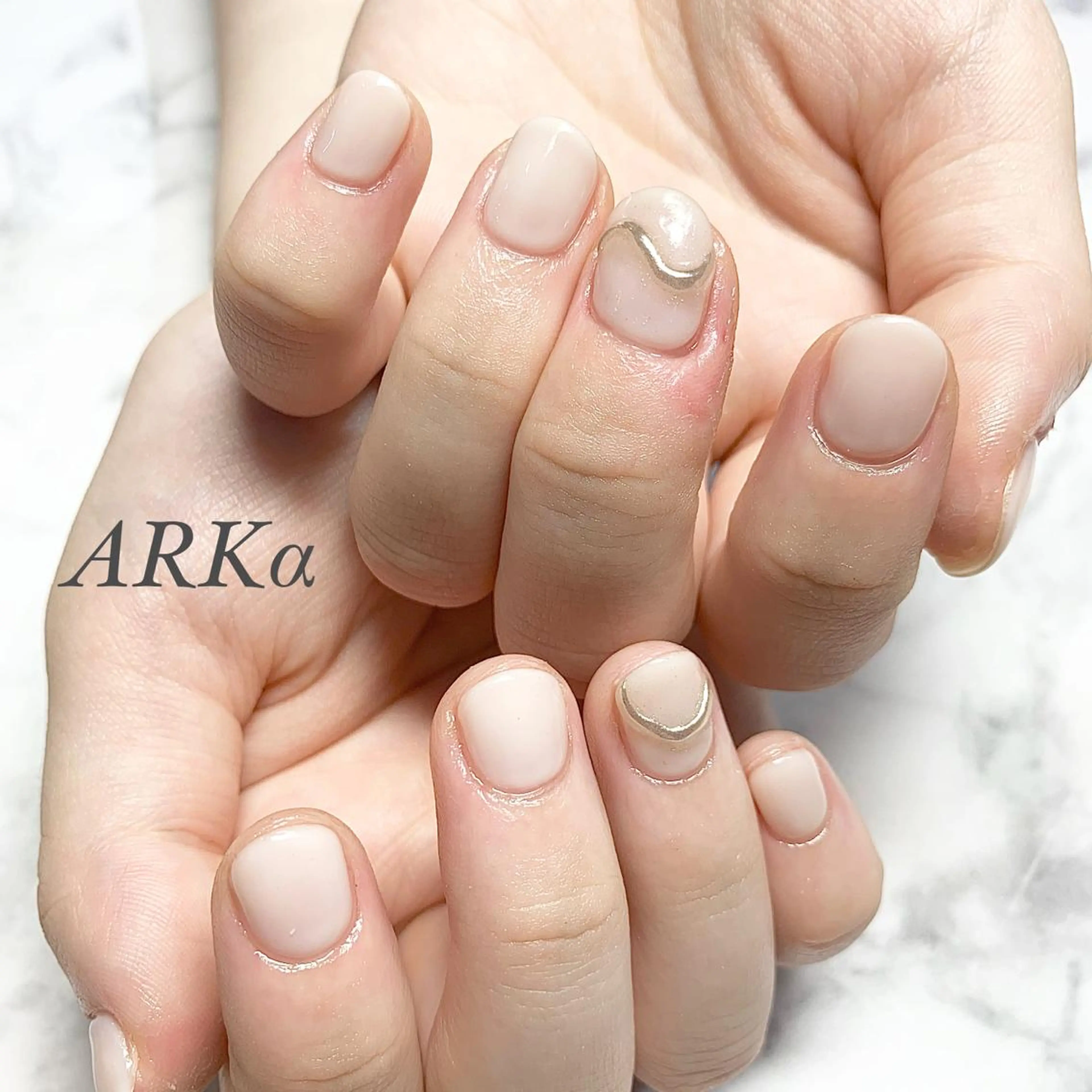 ネイル アートネイル ミラーネイル ハンドネイル ARKα SHIORIのネイルデザイン