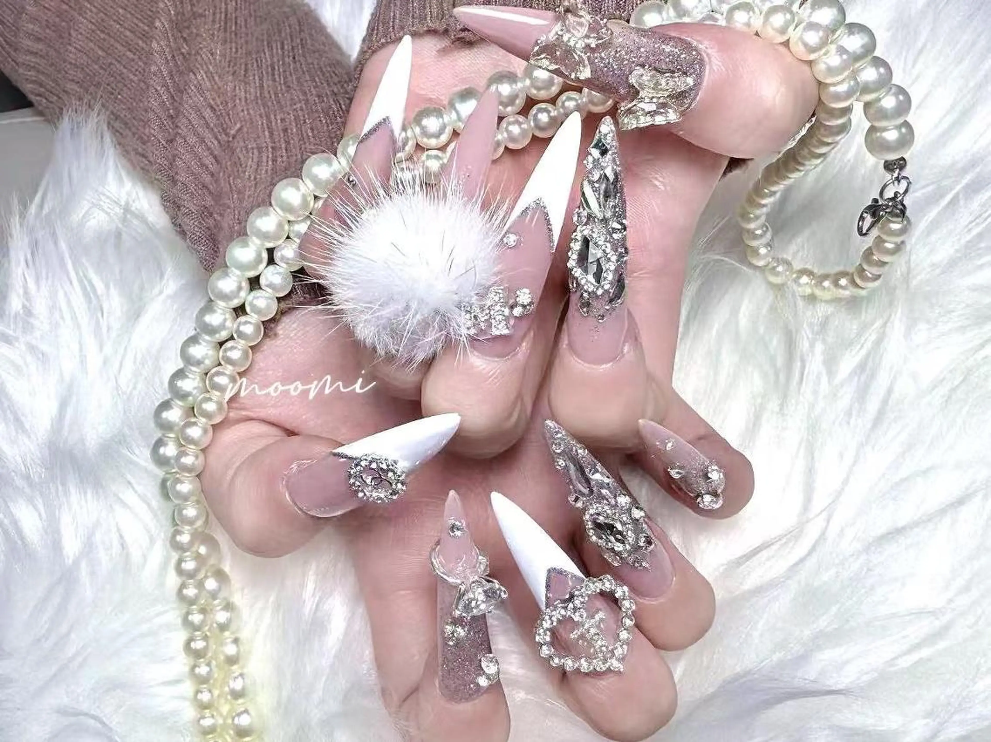 ネイル 長さ出し ジェルネイル グラデーション 韓国ネイル マグネットネイル moomi nail スカルプ専門のネイルデザイン