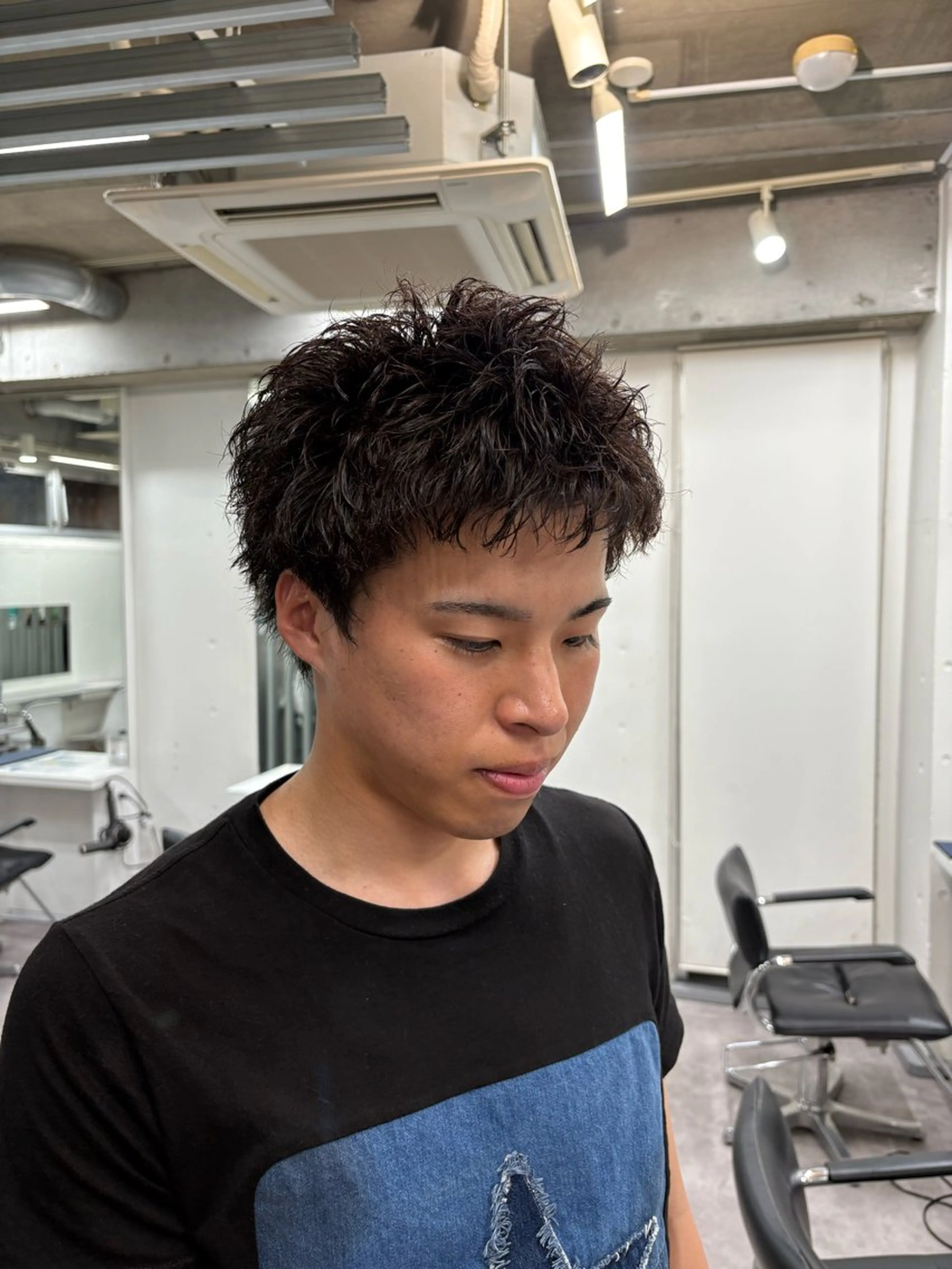 カット無料+ピンパーマの写真