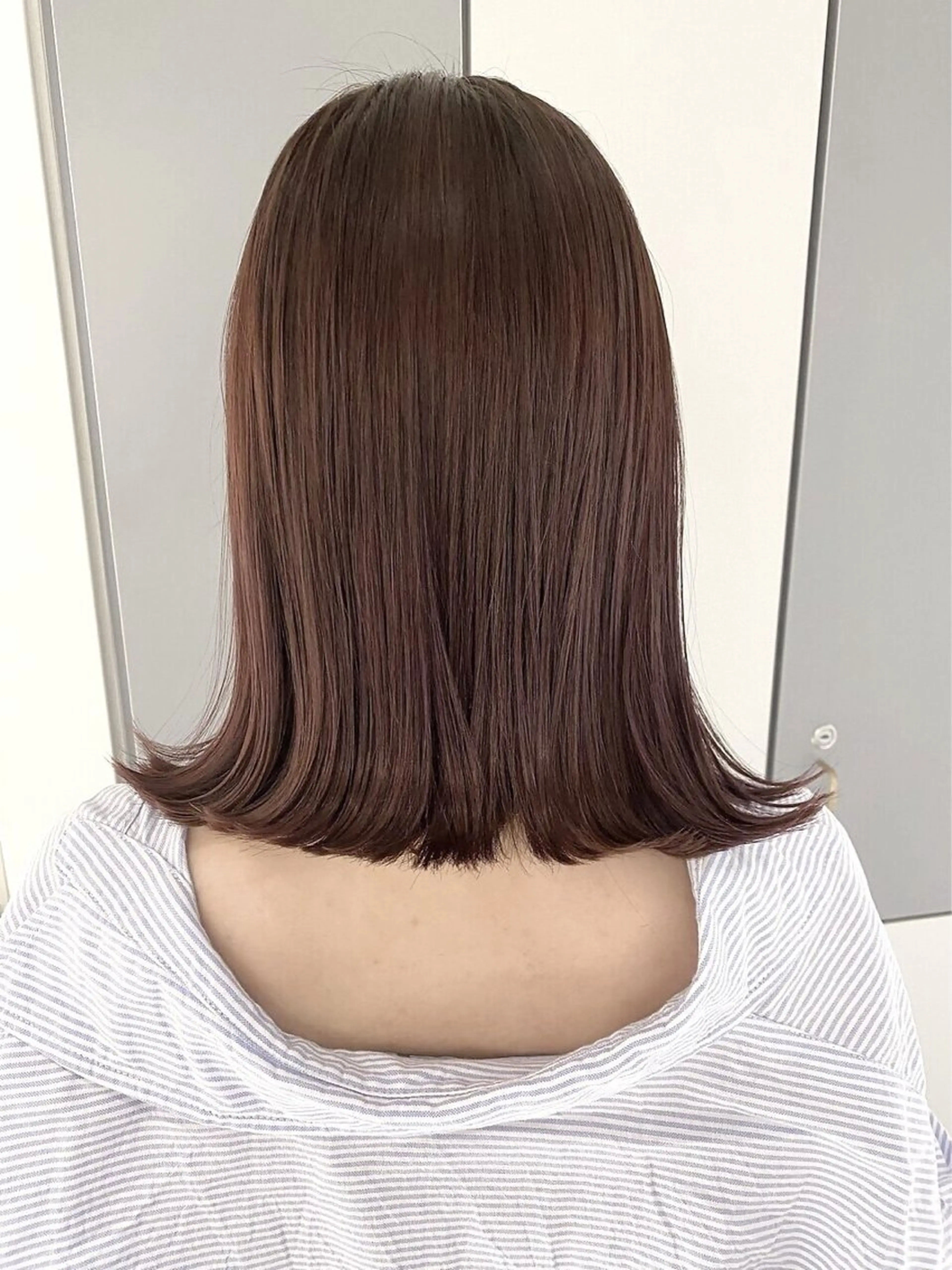 ミディアム カラー ブラウンカラー ピンクカラー LOVEST  井上 亜未/ 暖色のヘアスタイル