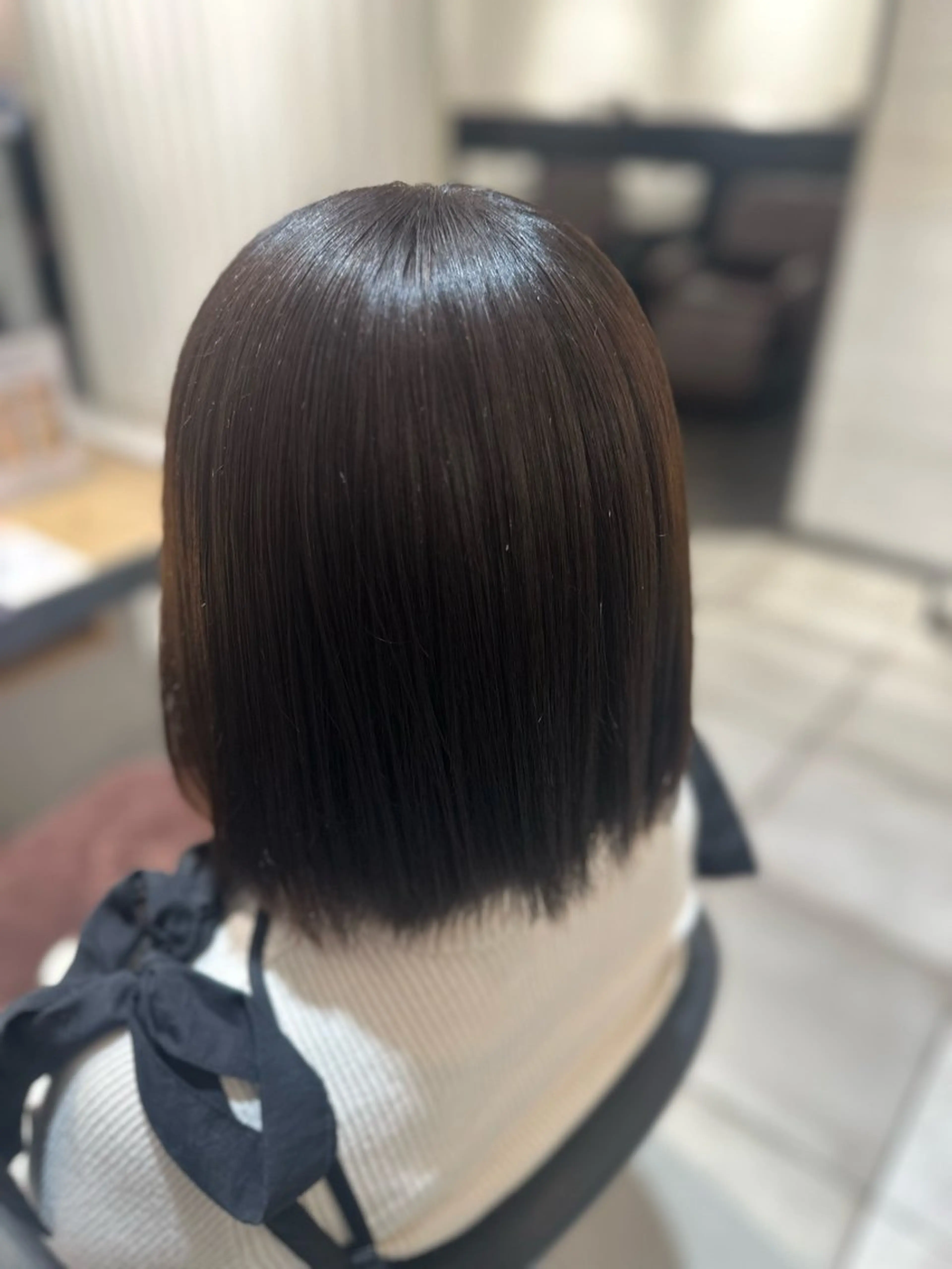 ショート 縮毛矯正 フクイ ミユのヘアスタイル