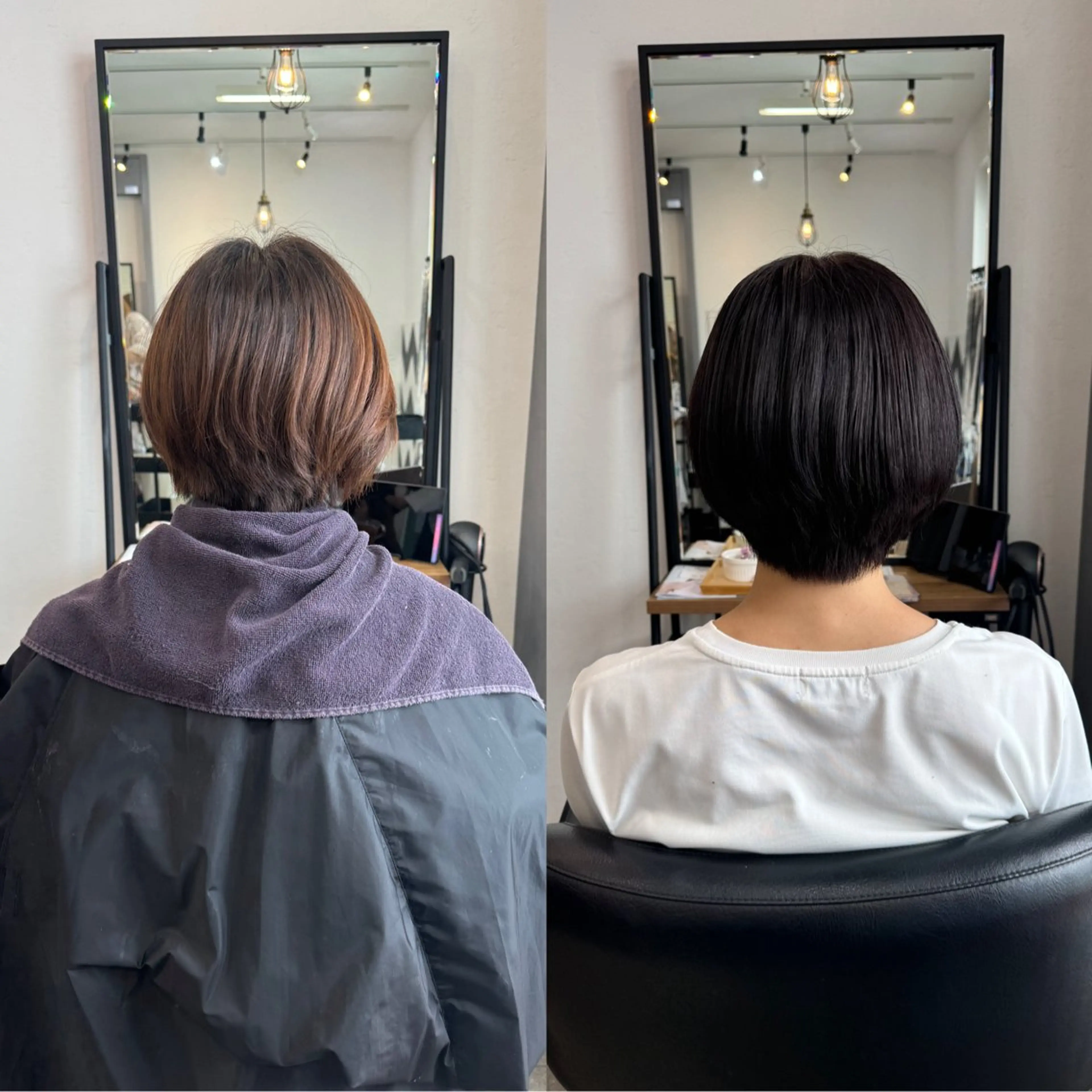 ショート カラー ヘアカラー トリートメント 髙橋 李里亜のヘアスタイル