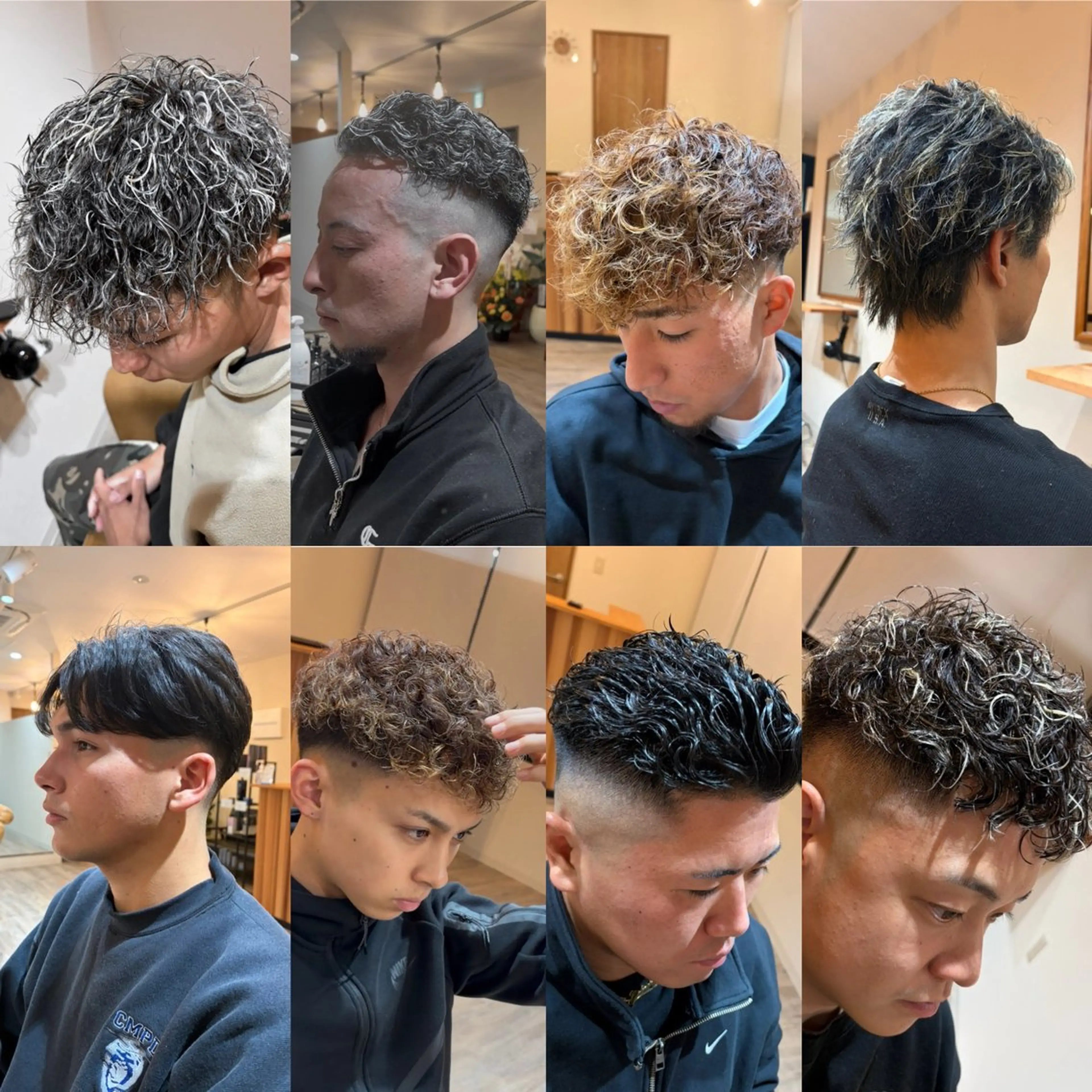 ショート カラー パーマ メンズ メンズパーマ カット パーマ Flow所属・黒原 将貴のヘアスタイル