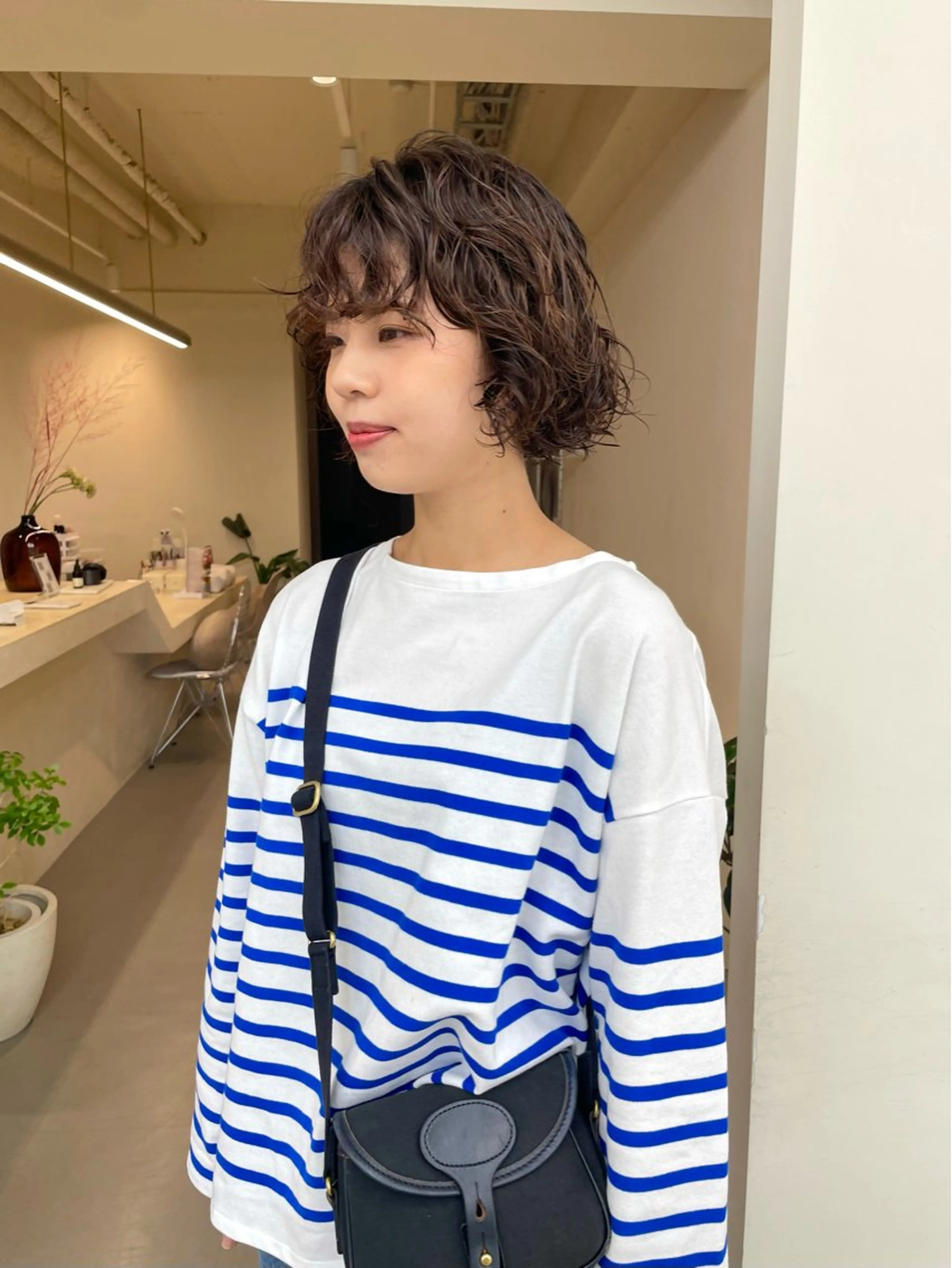 ショート パーマ ボブ デザインカット パーマ 小岩 荘太のヘアスタイル