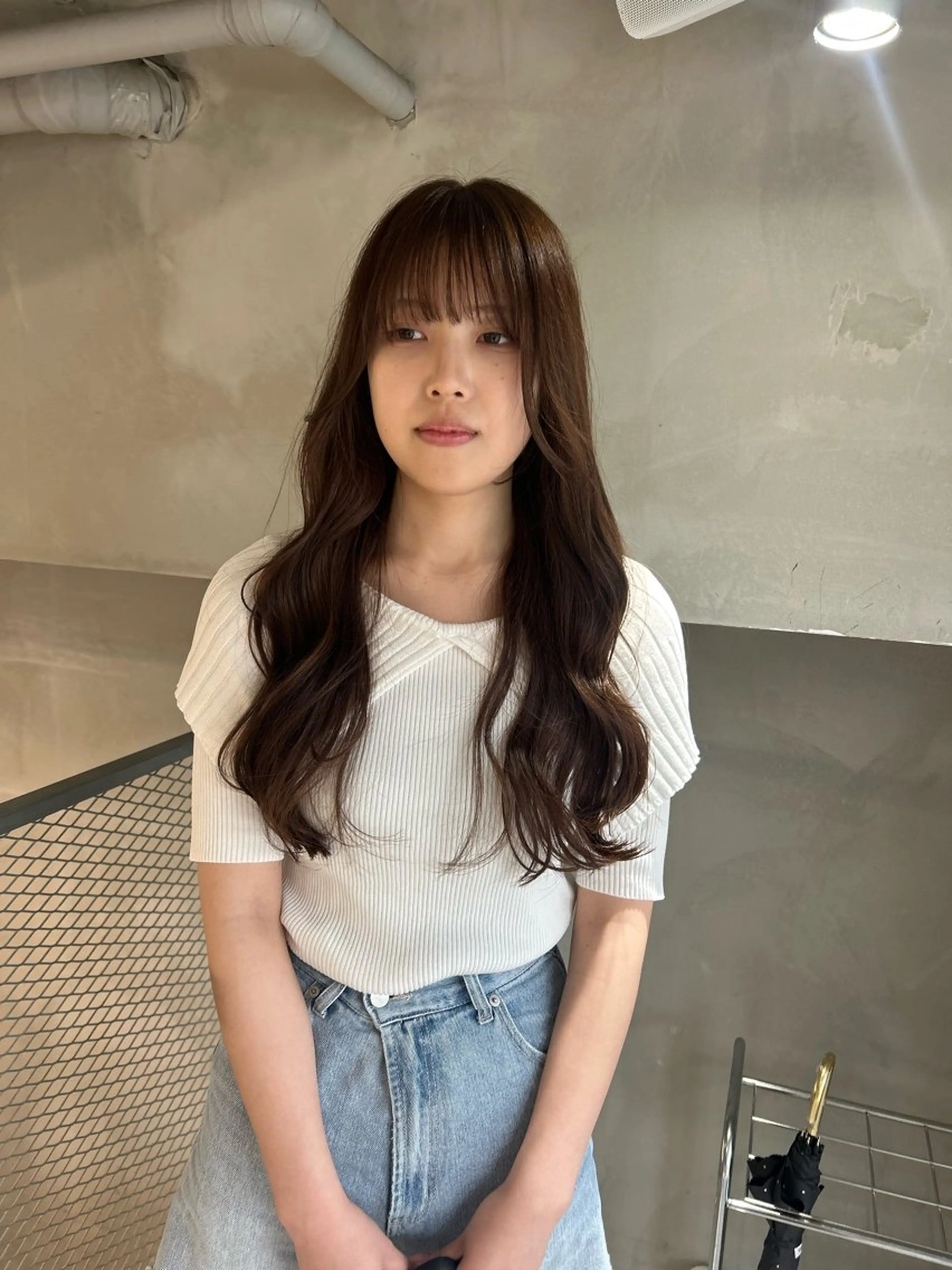 ロング カラー ベージュカラー ブリーチ ブリーチなしカラー カット ヘアカラー トリートメント 透明感カラー🫧 nanohaのヘアスタイル