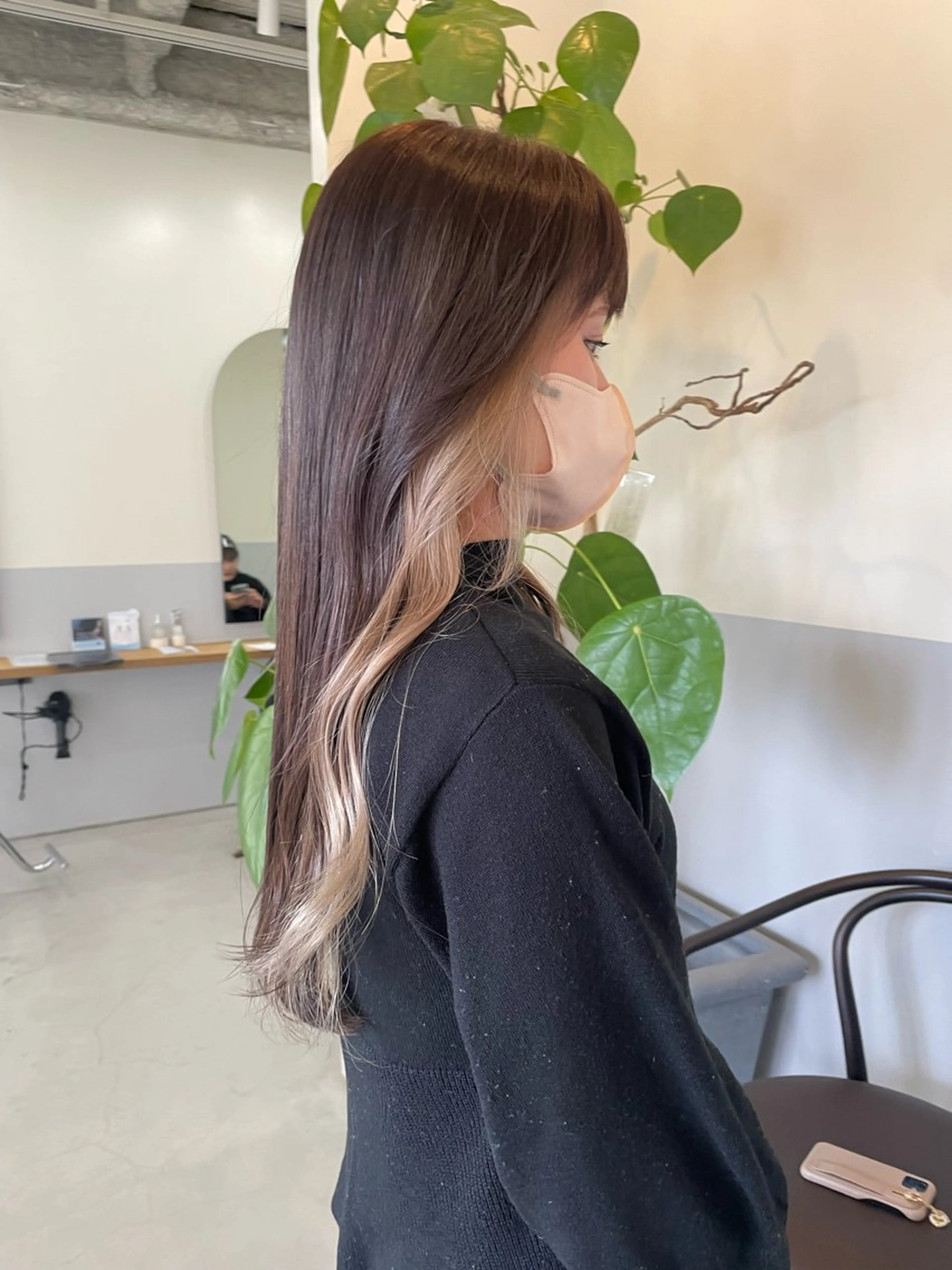 ロング ヘアカラー basho ノエ.／カットモデルのヘアスタイル