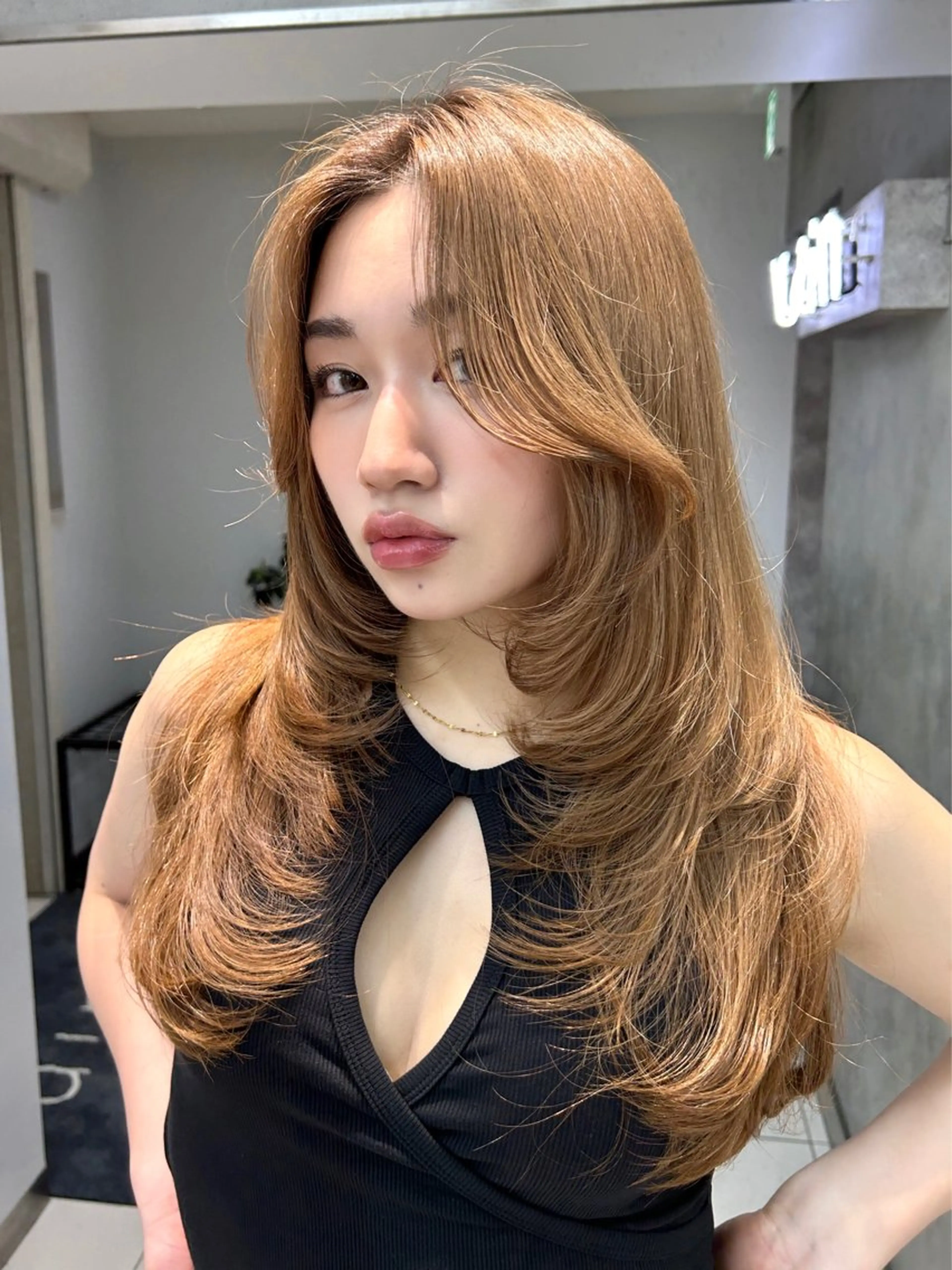 ロング レイヤー×ツヤカラー 渋谷/kougaのヘアスタイル